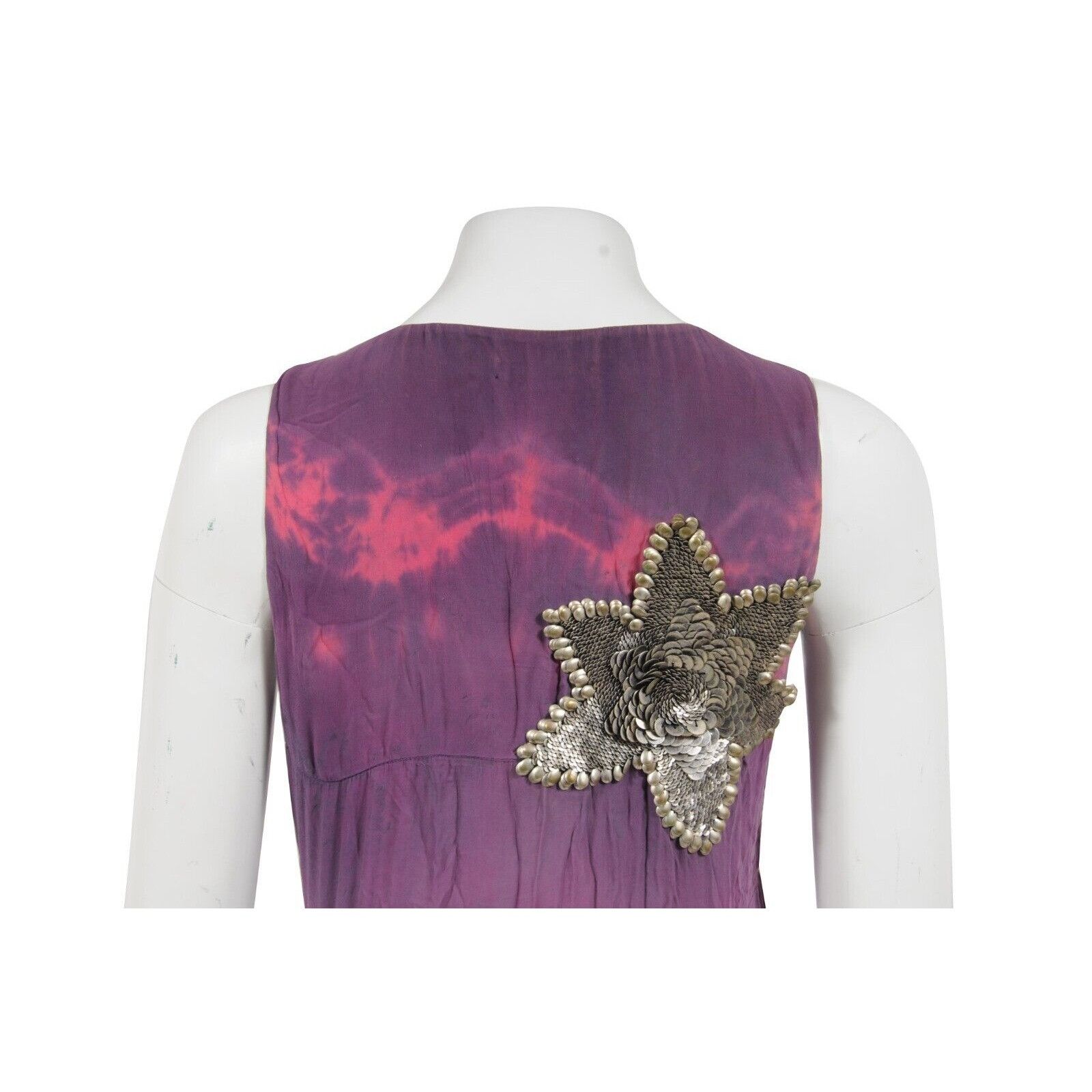 Balmain SS 08 Y2k Purple Tie Dye Silk Sun Maxi Long Dress Size S / US 4 / IT 40 - 10 Thumbnail
