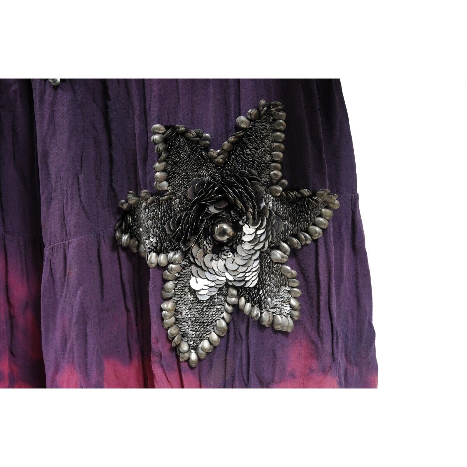 Balmain SS 08 Y2k Purple Tie Dye Silk Sun Maxi Long Dress Size S / US 4 / IT 40 - 7 Thumbnail