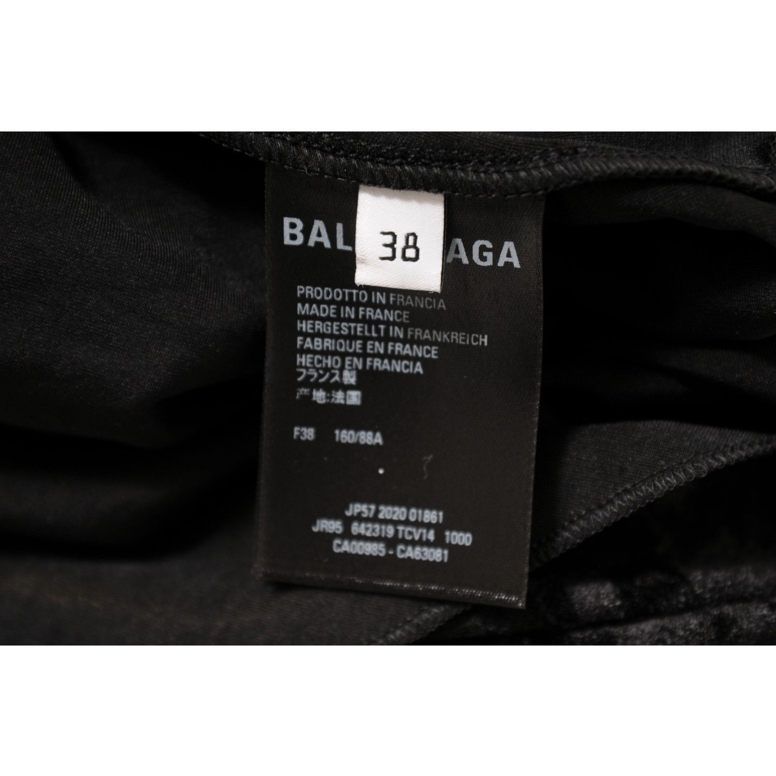 Balenciaga Wrap Mini Dress Black Crushed Velvet Tie Back Off Shoulder Size XS / US 0-2 / IT 36-38 - 10 Thumbnail