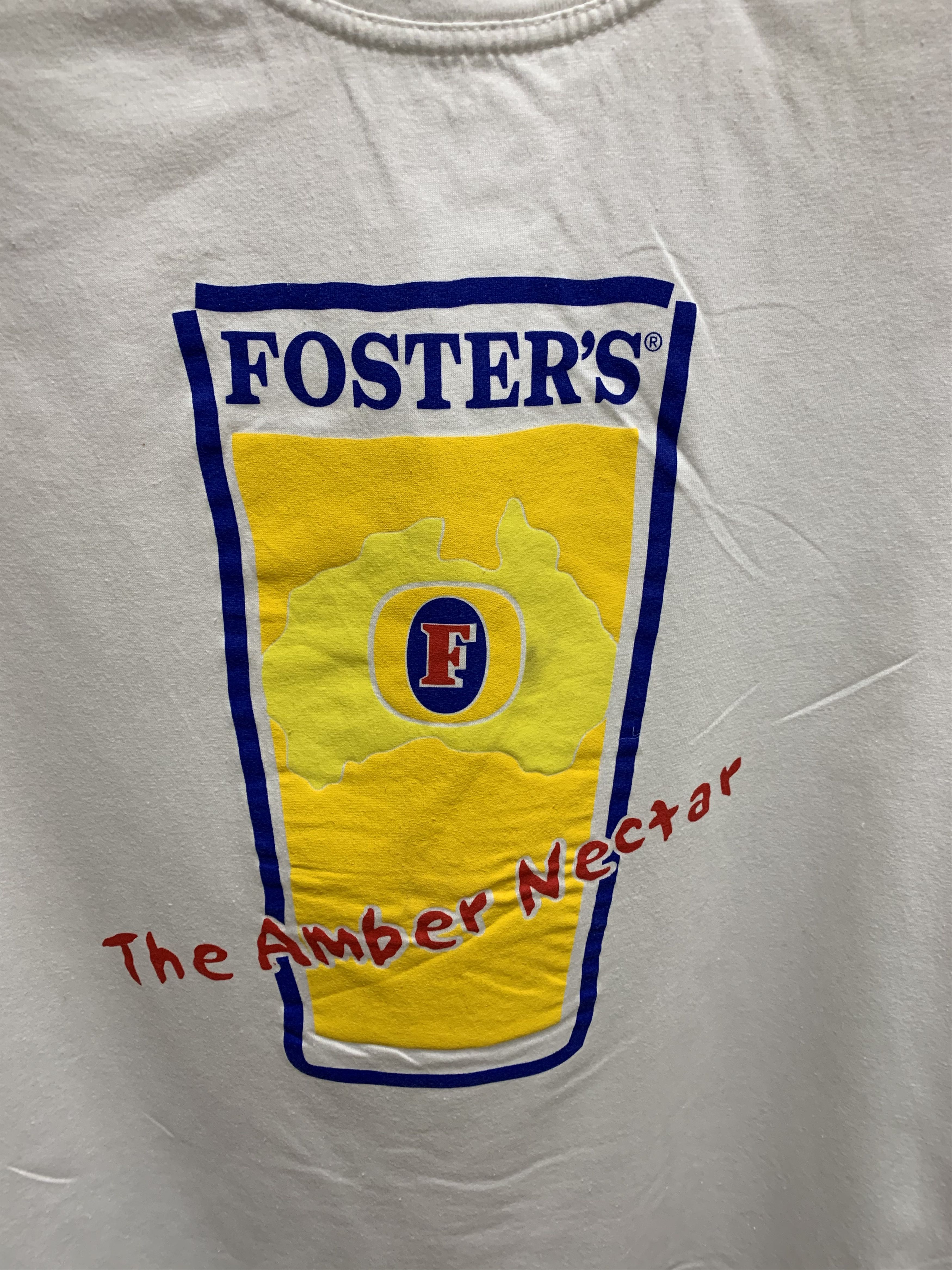 Vintage Fosters American vintage big logo t-shirt white Xl size Size US XL / EU 56 / 4 - 2 Thumbnail