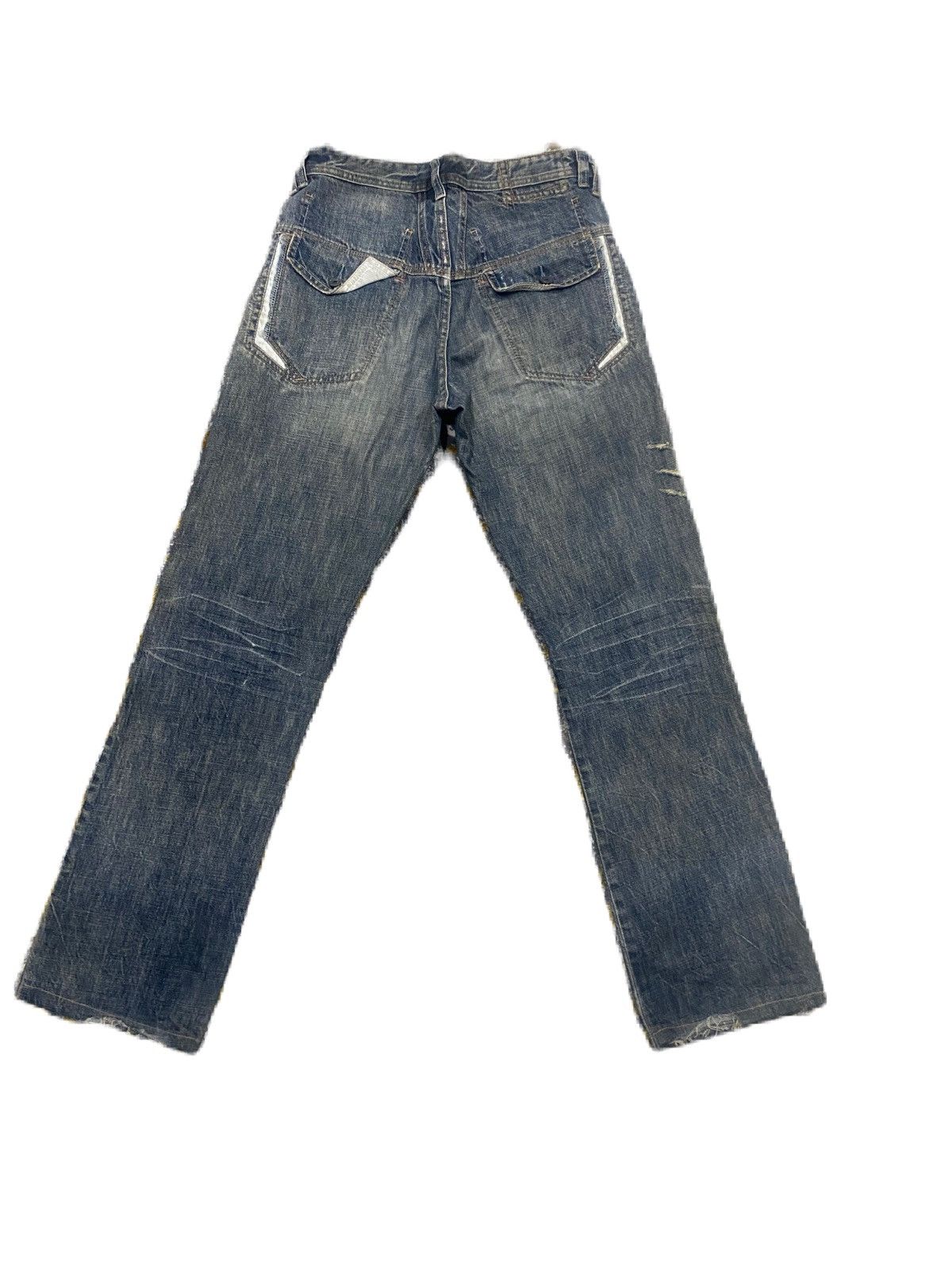 Japanese Brand STRAIGHT CUT DESTROY DENIM MARITHE FRANCOIS GIRBAUD Size US 30 / EU 46 - 2 Thumbnail