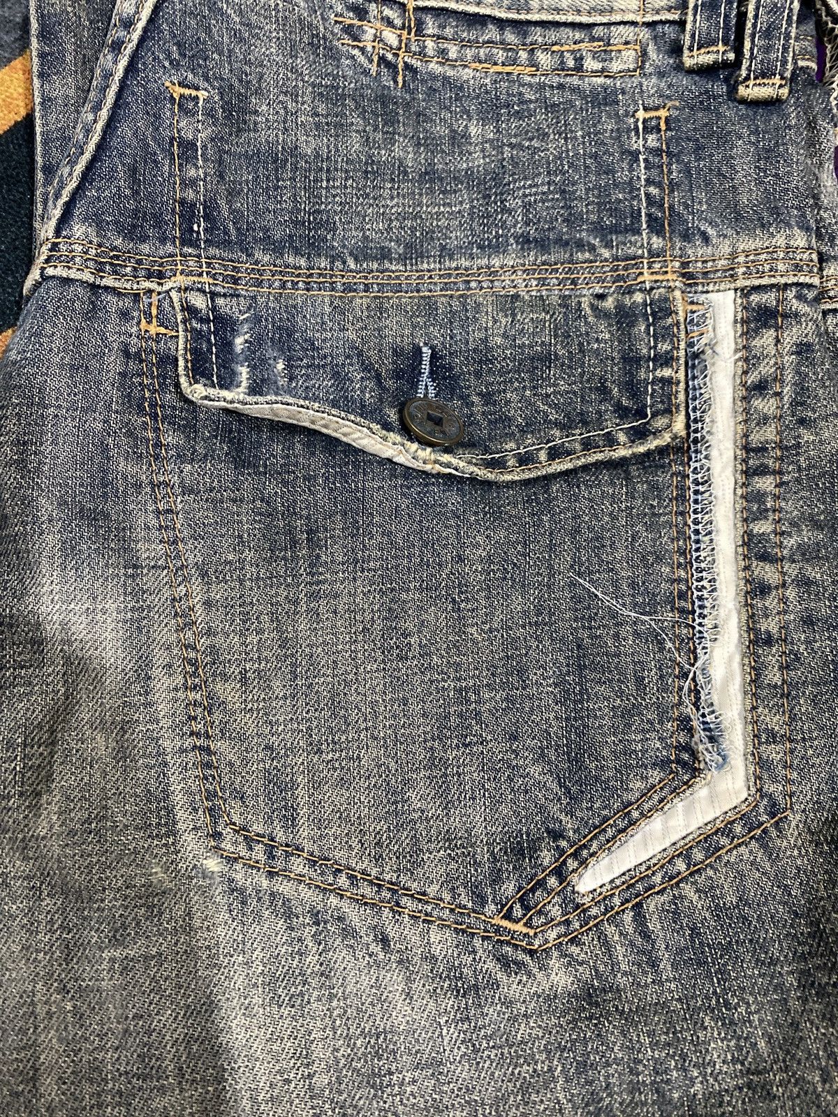 Japanese Brand STRAIGHT CUT DESTROY DENIM MARITHE FRANCOIS GIRBAUD Size US 30 / EU 46 - 9 Thumbnail