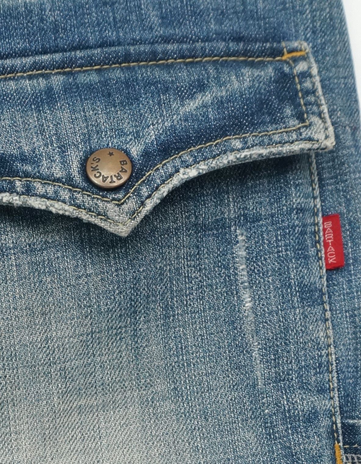 Japanese Brand Japanese Rare BARTACK'S Vintage Aging Bush Jeans Size US 32 / EU 48 - 2 Thumbnail
