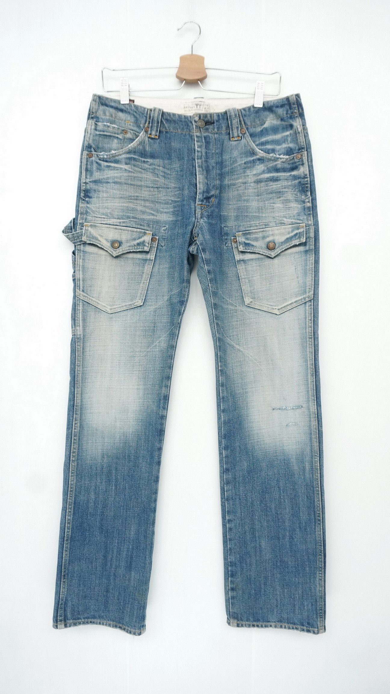 Japanese Brand Japanese Rare BARTACK'S Vintage Aging Bush Jeans Size US 32 / EU 48 - 1 Thumbnail