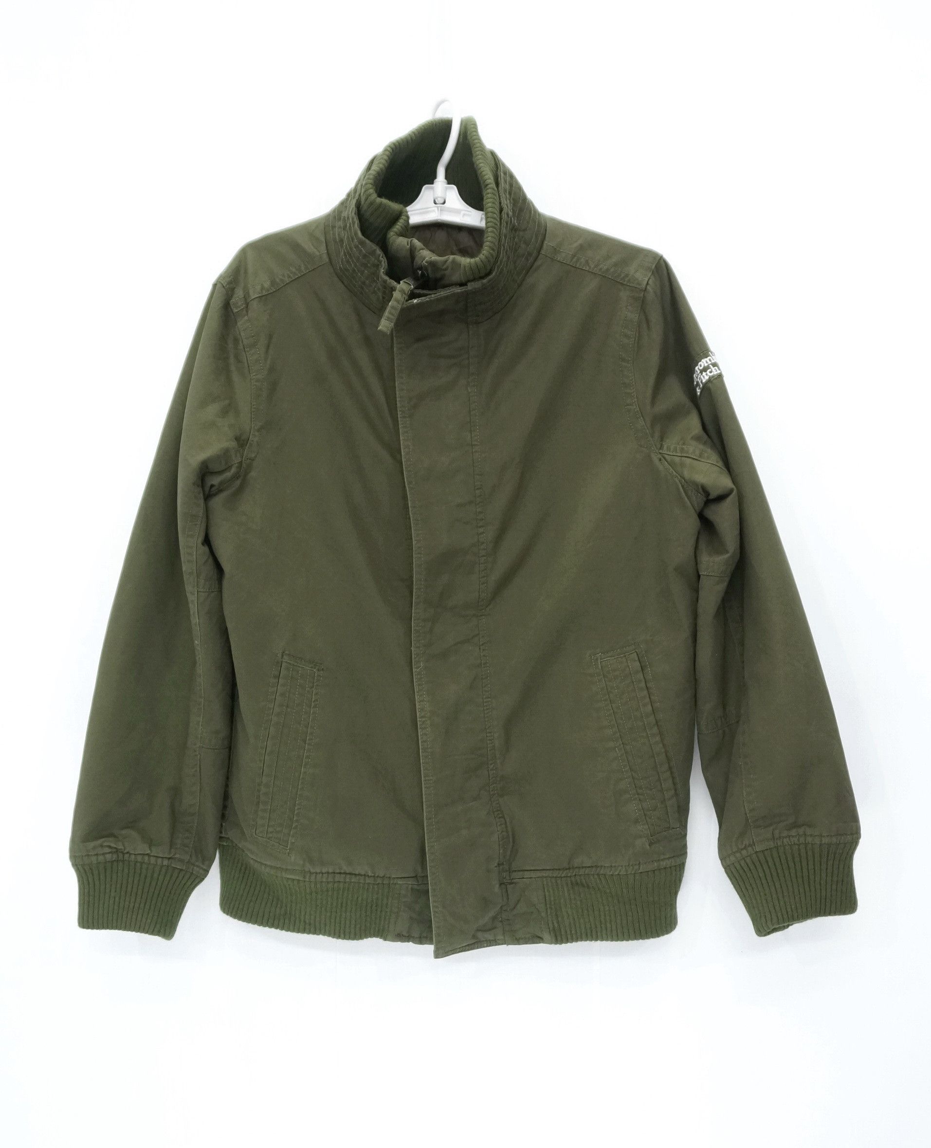 Abercrombie & Fitch 🔥 ABERCROMBIE & FITCH Military High Neck Quilted Jacket Size US L / EU 52-54 / 3 - 1 Thumbnail