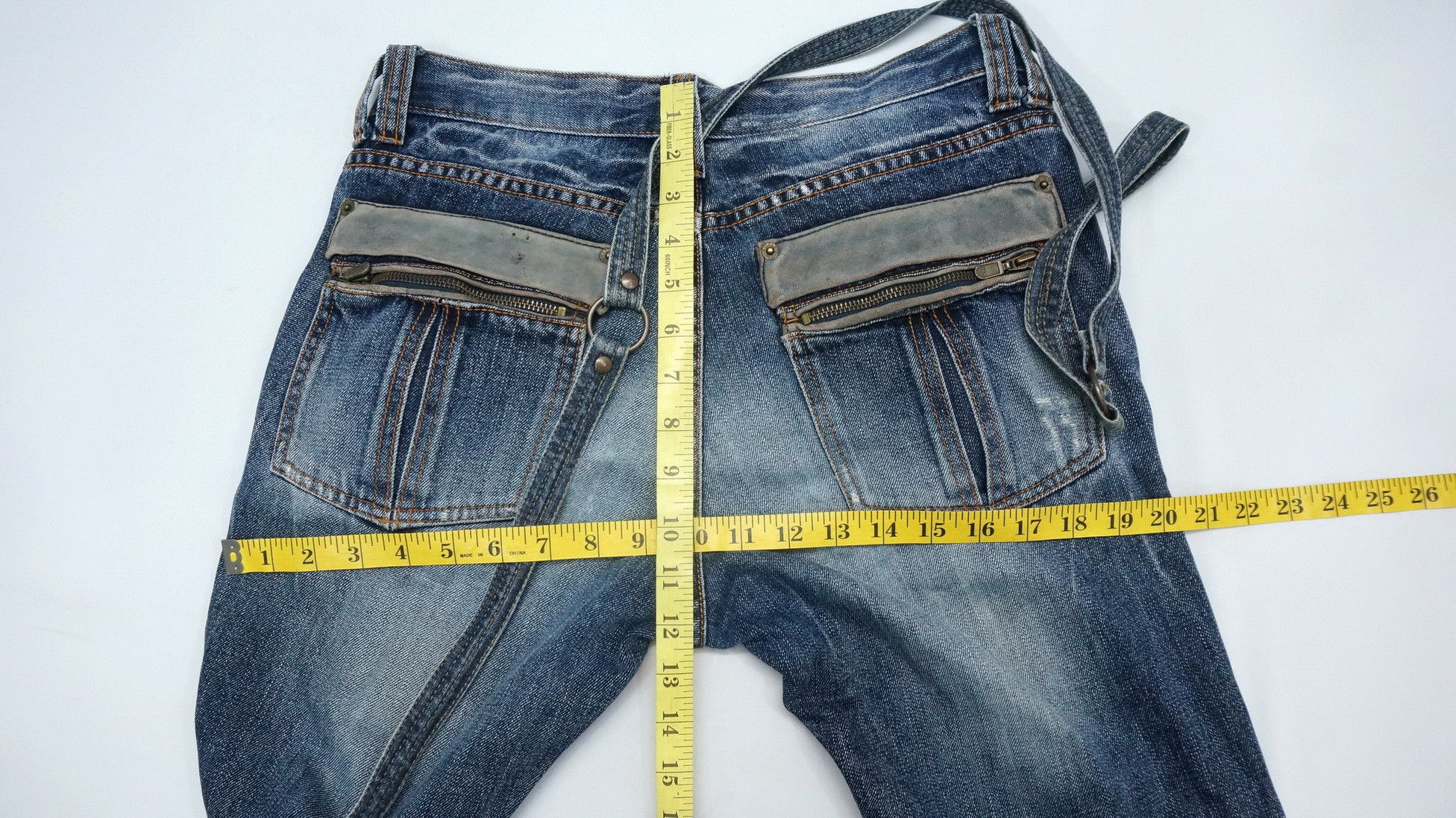 Japanese Brand 🔥Vtg! PPFM Peyton Place For Men Lowrise Jeans Cow Leather Size US 30 / EU 46 - 19 Thumbnail