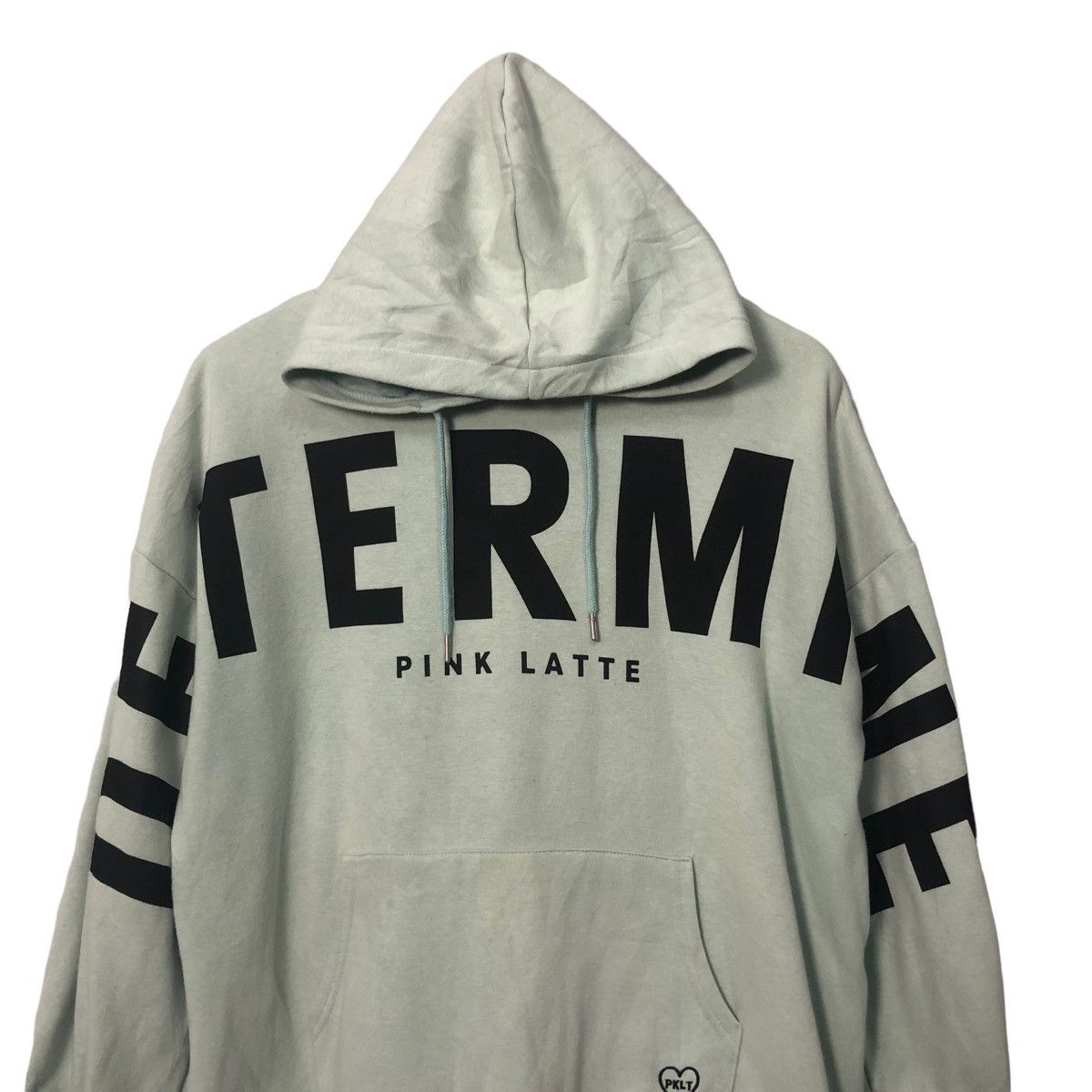Japanese Brand Vintage Pinklatte Spell Out Big Logo Hoodie Sweatshirt Size US L / EU 52-54 / 3 - 4 Thumbnail