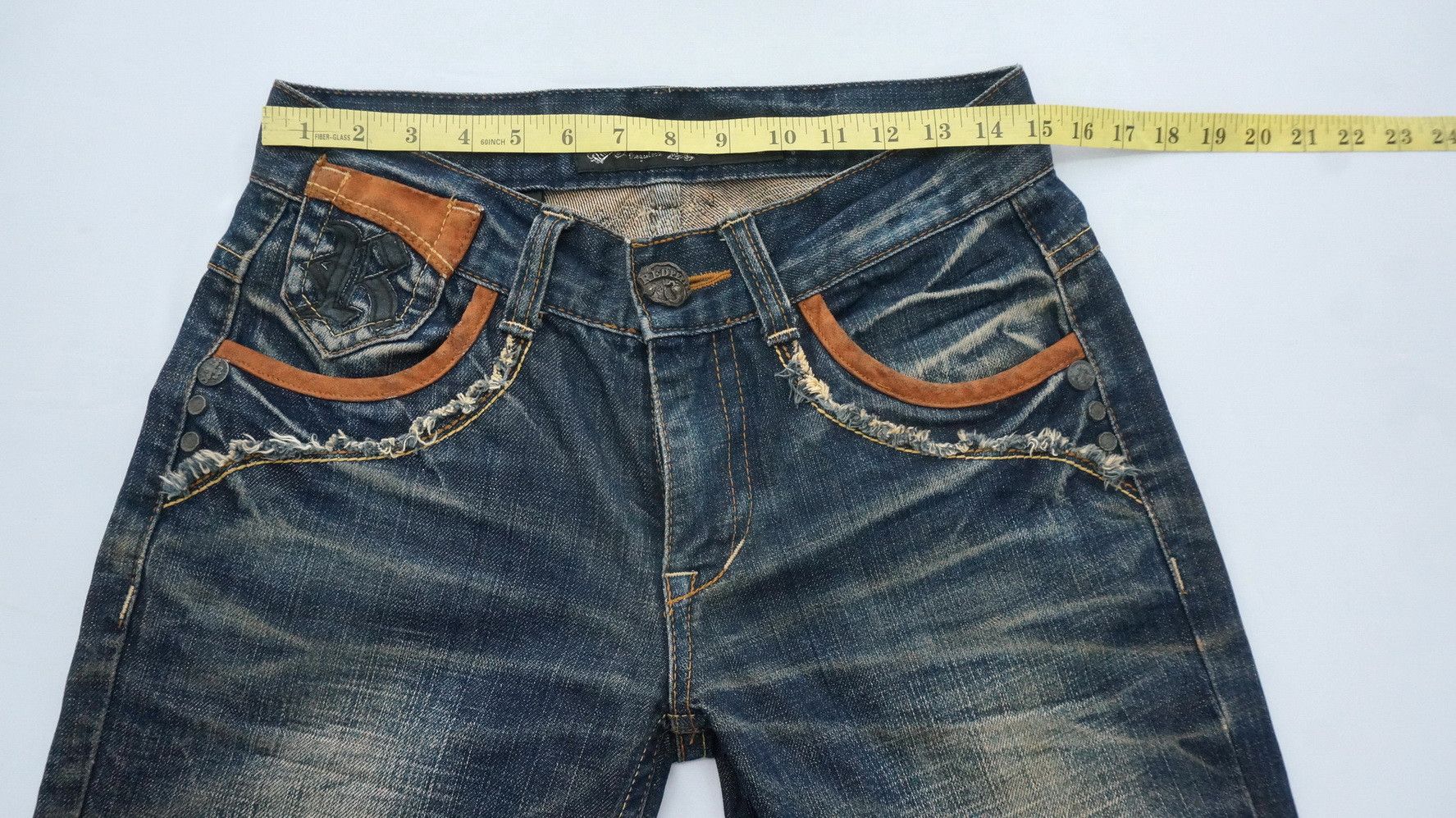 Japanese Brand Vtg! REDPEPPER Distressed Brown Off Jeans Ramones Inspired Size US 29 - 16 Thumbnail