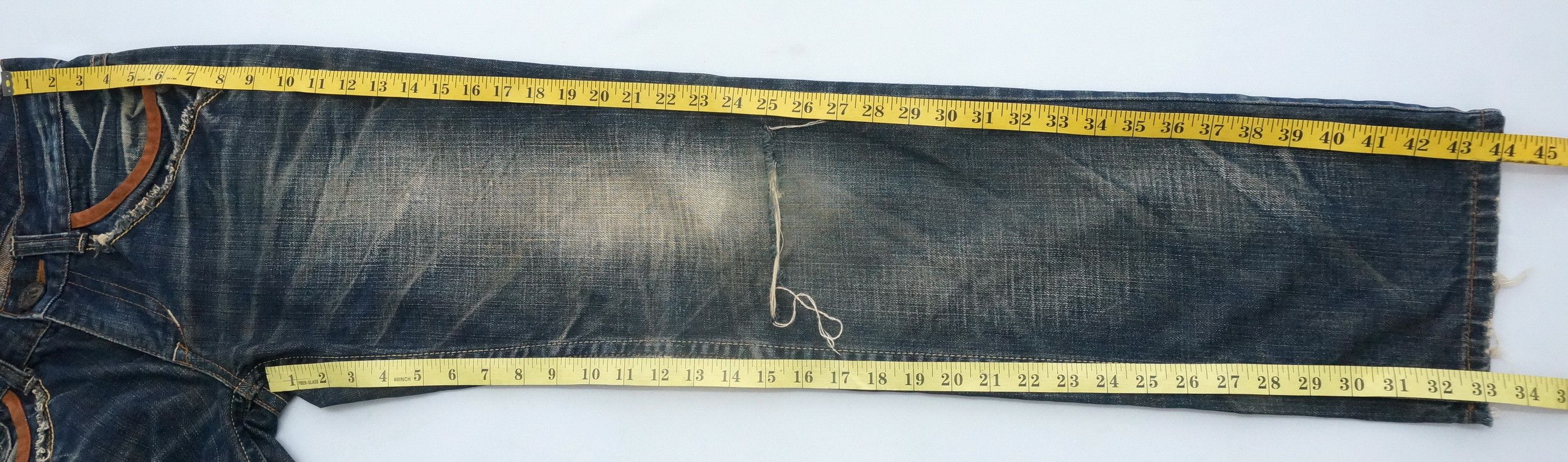 Japanese Brand Vtg! REDPEPPER Distressed Brown Off Jeans Ramones Inspired Size US 29 - 18 Thumbnail