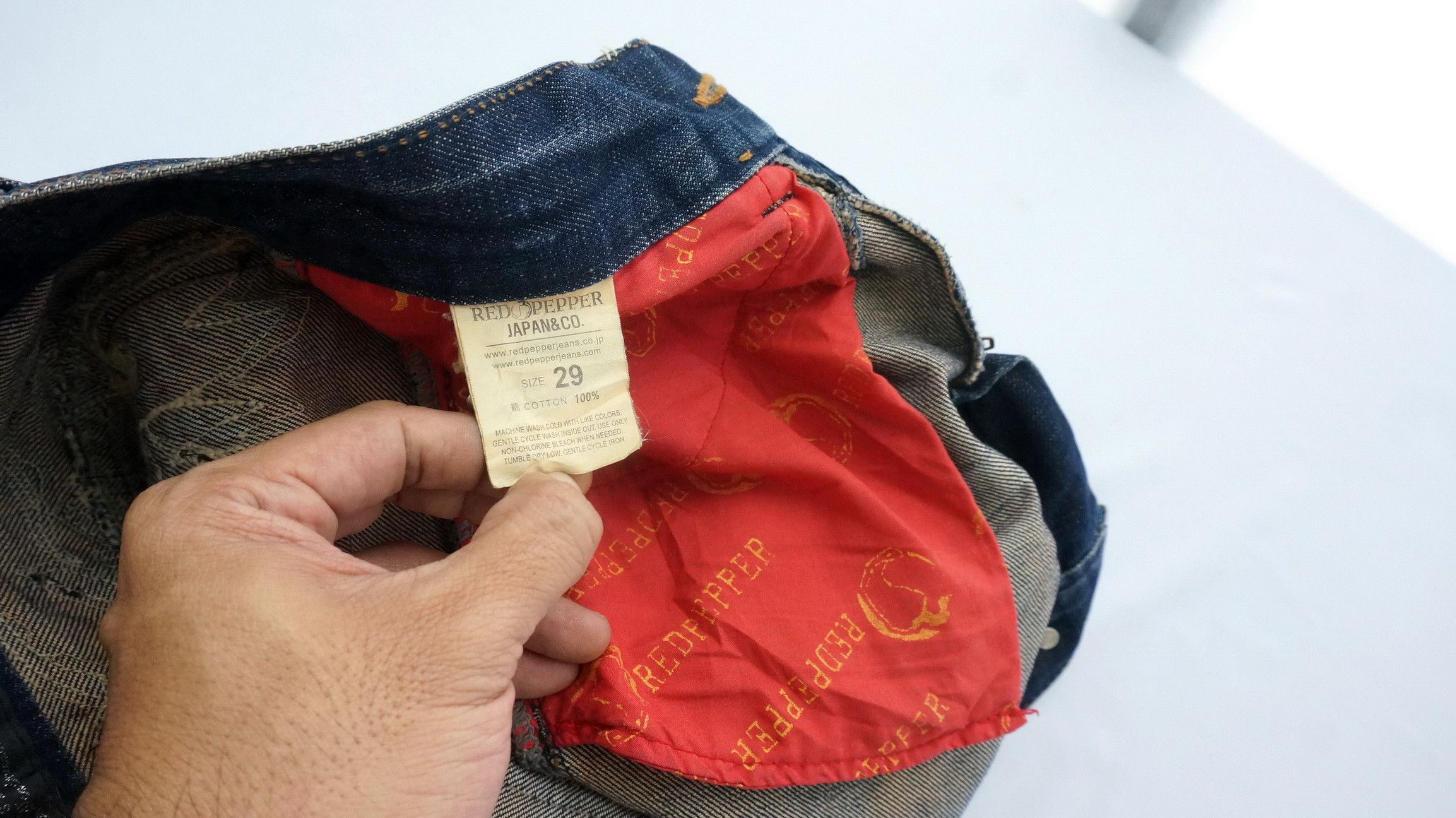 Japanese Brand Vtg! REDPEPPER Distressed Brown Off Jeans Ramones Inspired Size US 29 - 15 Thumbnail