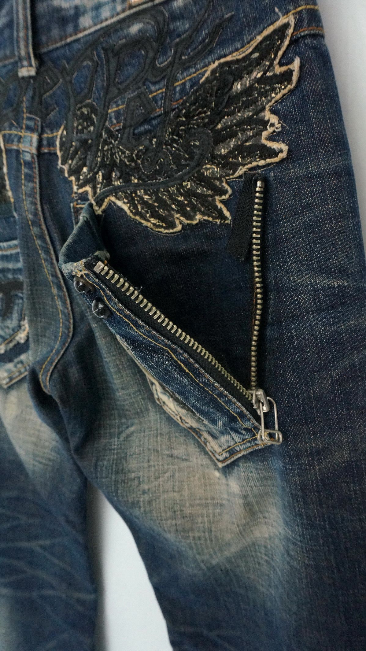 Japanese Brand Vtg! REDPEPPER Distressed Brown Off Jeans Ramones Inspired Size US 29 - 11 Thumbnail