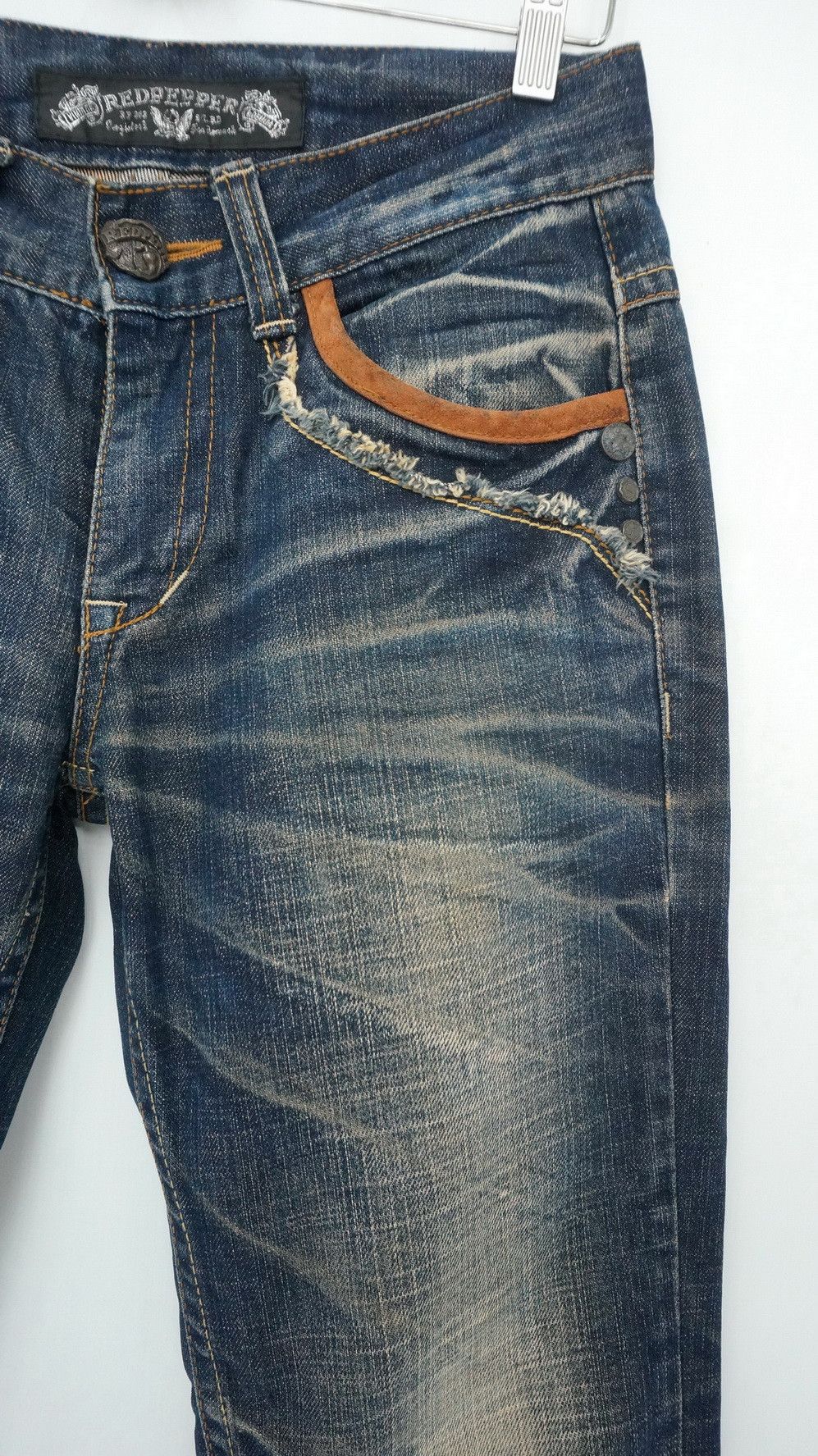 Japanese Brand Vtg! REDPEPPER Distressed Brown Off Jeans Ramones Inspired Size US 29 - 6 Thumbnail
