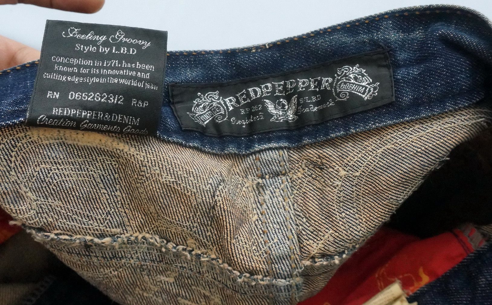 Japanese Brand Vtg! REDPEPPER Distressed Brown Off Jeans Ramones Inspired Size US 29 - 23 Thumbnail