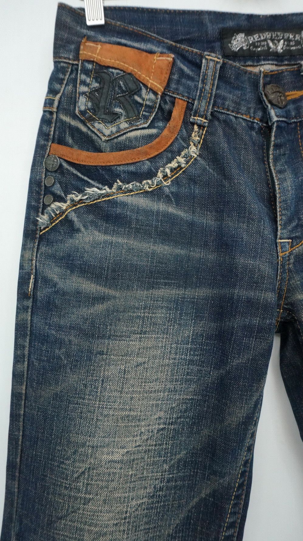 Japanese Brand Vtg! REDPEPPER Distressed Brown Off Jeans Ramones Inspired Size US 29 - 5 Thumbnail
