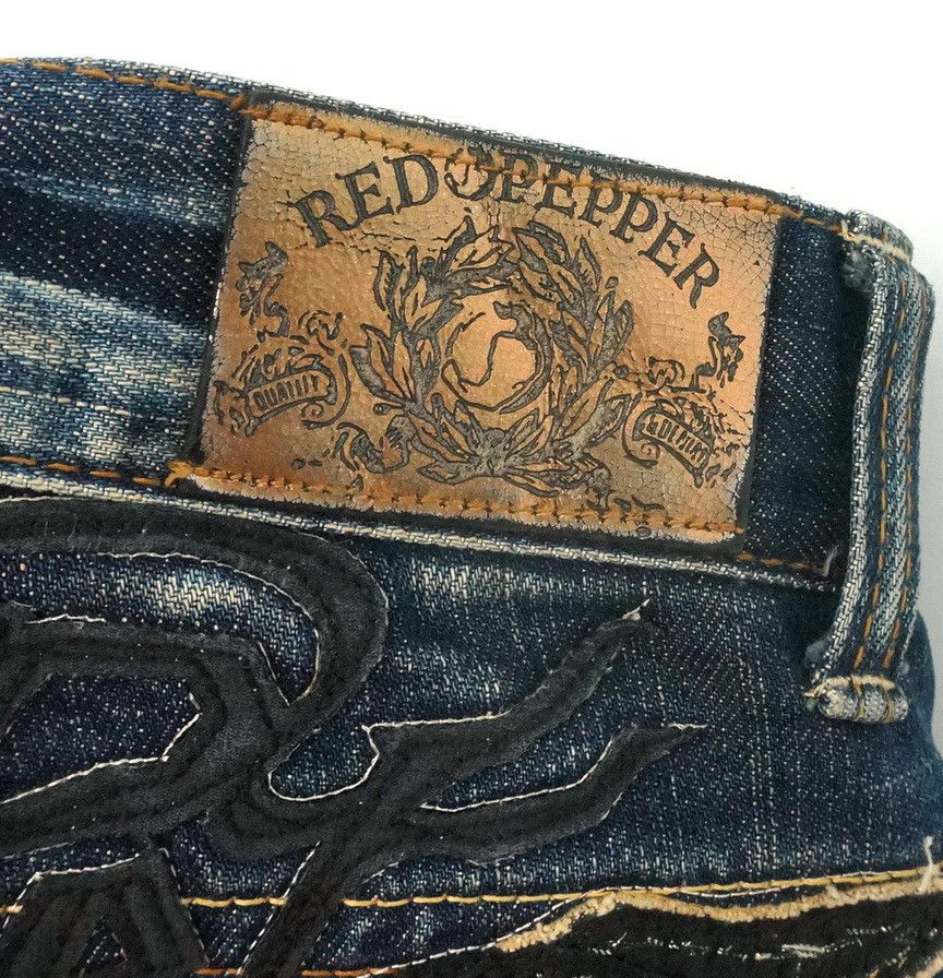 Japanese Brand Vtg! REDPEPPER Distressed Brown Off Jeans Ramones Inspired Size US 29 - 13 Thumbnail
