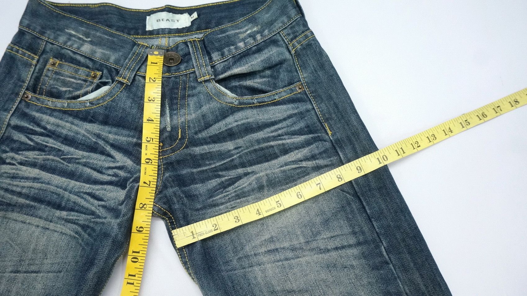 Japanese Brand Vintage BEAST Japan Wide Leg Flare Lowrise Jeans Size US 29 - 11 Thumbnail