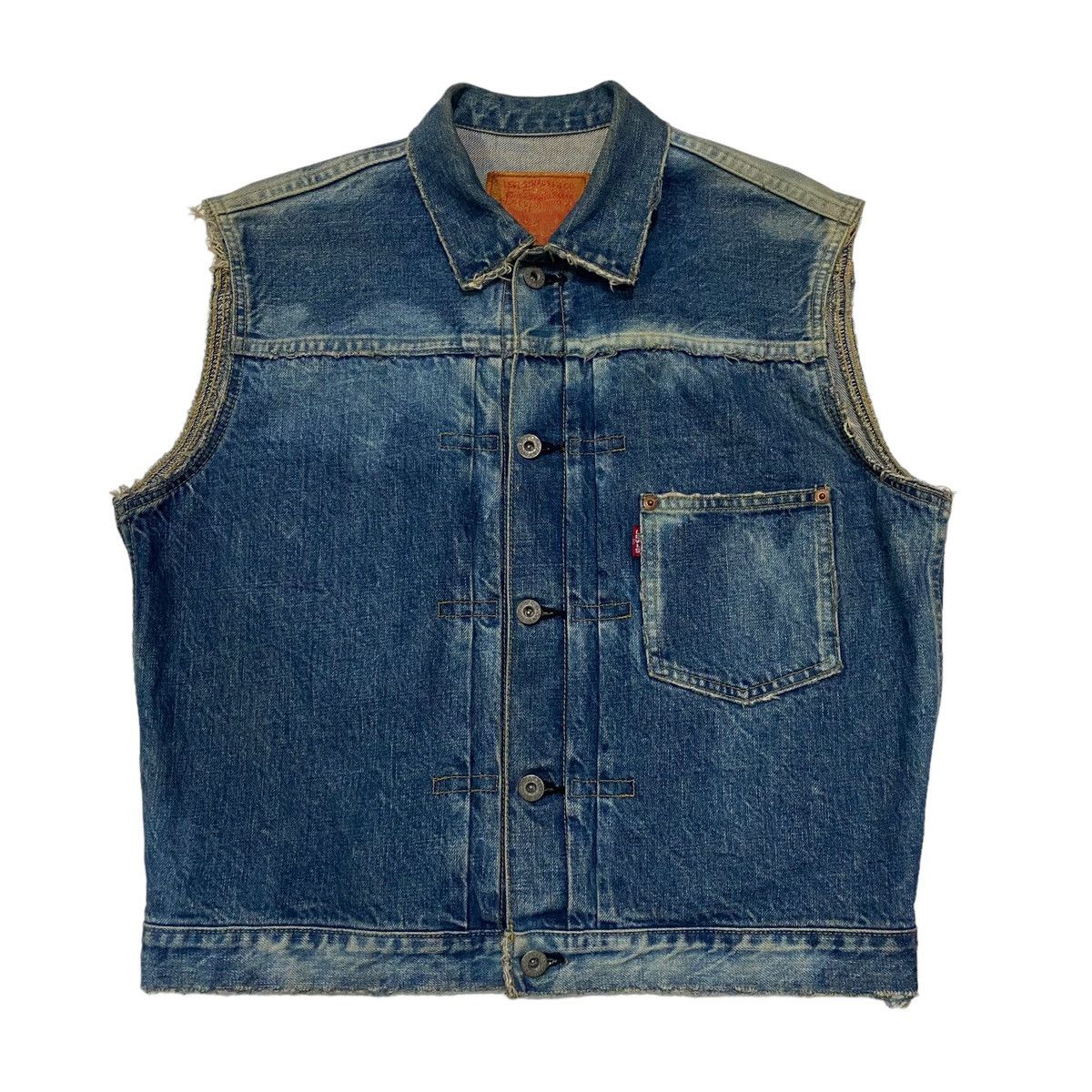 image of Levis Type 1 Selvedge Vest Denim in Blue, Men's (Size Medium)