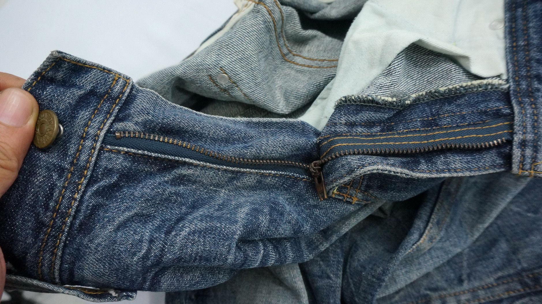 Japanese Brand Flared! Vintage DAILY NEWS Japan Skinny Cargo Denim Jeans Size US 32 / EU 48 - 17 Thumbnail