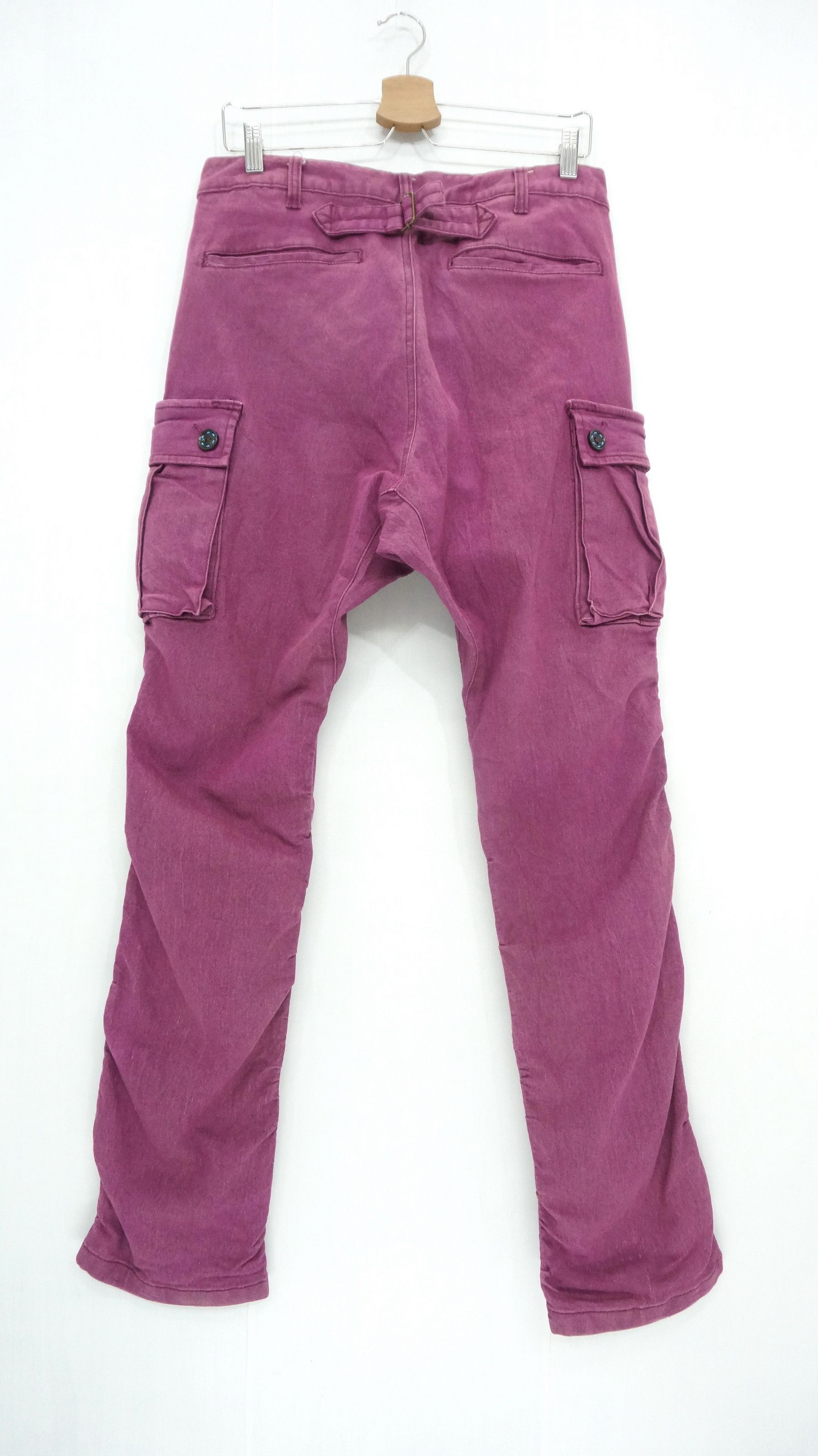 Japanese Brand JUNGLE STORM Drop Crotch Buckle Back Cargo Pants Size US 31 - 2 Thumbnail