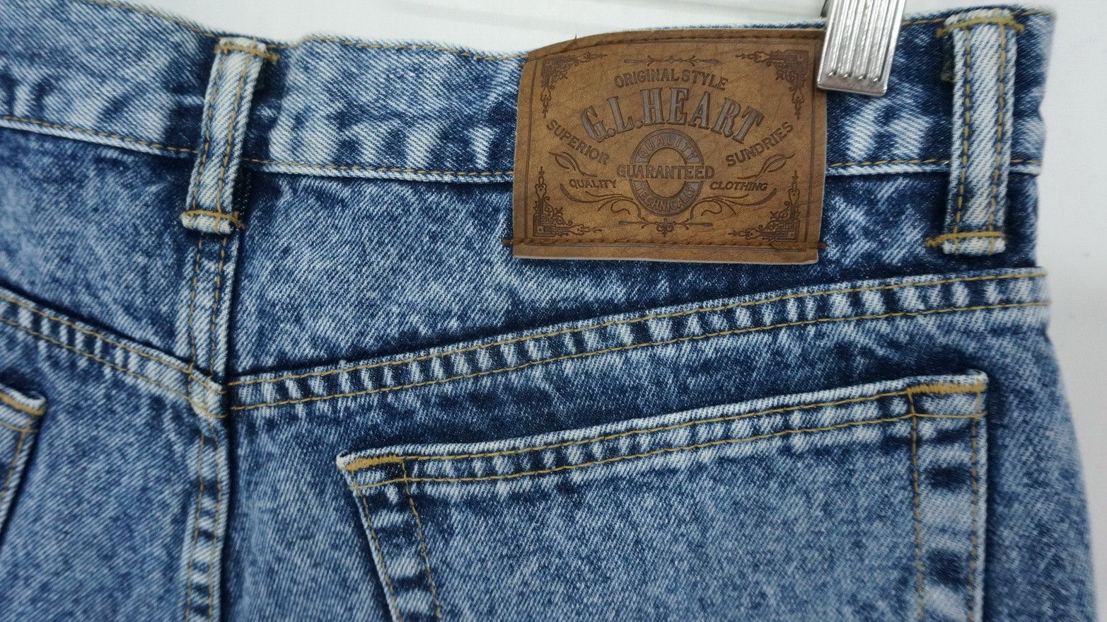 Japanese Brand Vintage 90s GL HEART Japan Jeans Size US 33 - 2 Thumbnail