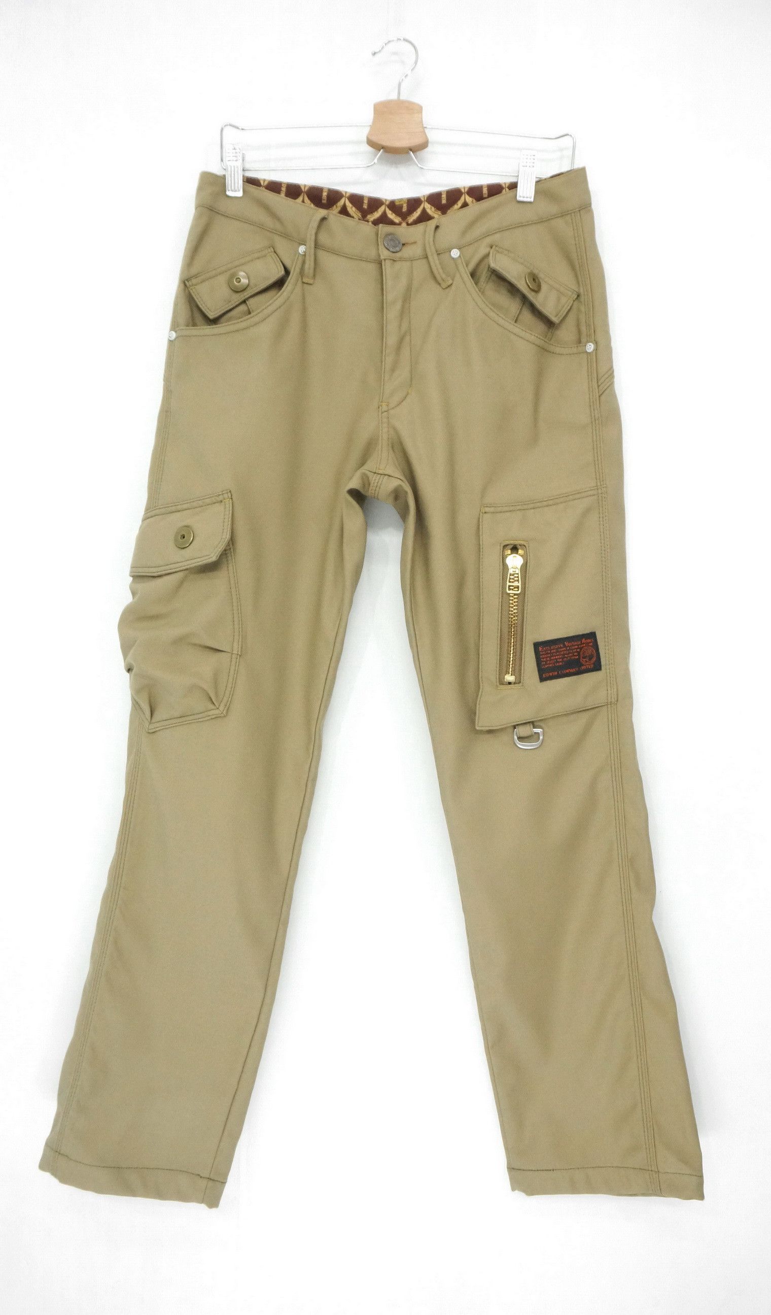 image of Edwin Xv Insulated Tactical Slim Cargo Pants in Beige Tan Khaki, Men's (Size 31)