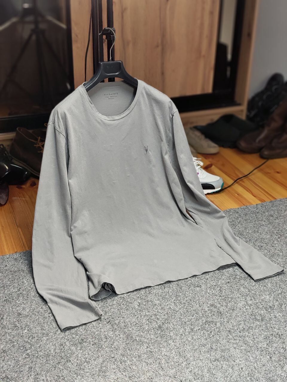 Allsaints Allsaints Brace ls crew Blanc Gray Mens long sleeve Size US L / EU 52-54 / 3 - 22 Thumbnail