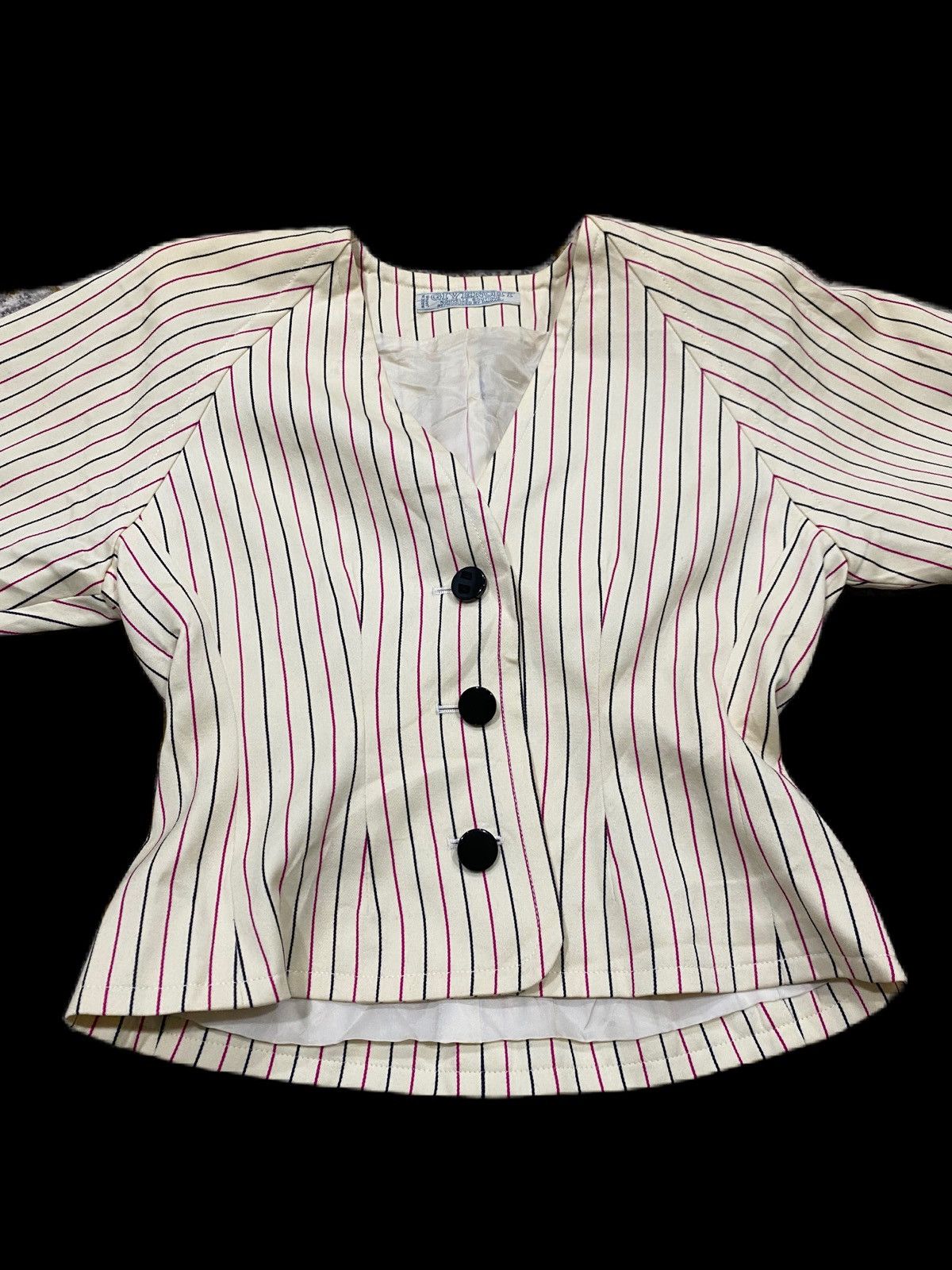 VINTAGE GIVENCHY NOUVELLE BOUTIQUE CROPPED JACKET STRIPE