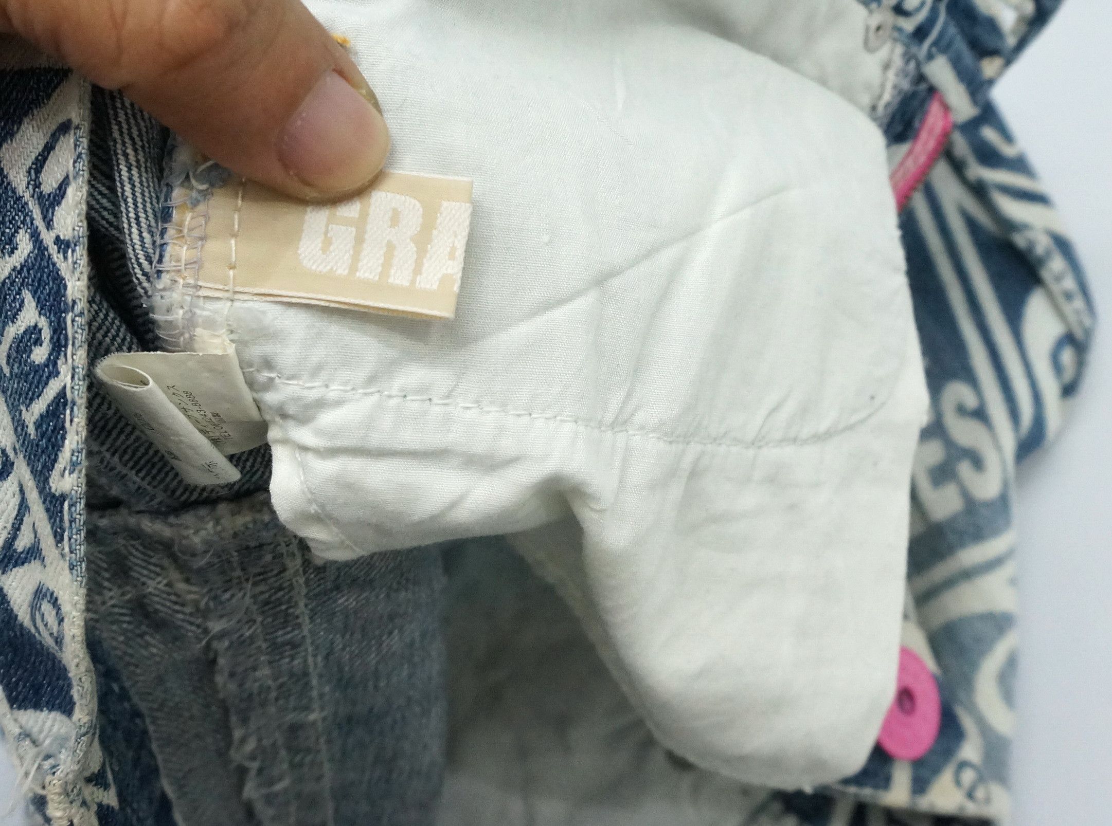 Japanese Brand GRAZIE Detroit City Overprint Distressed Women's Denim Size 29" - 19 Thumbnail