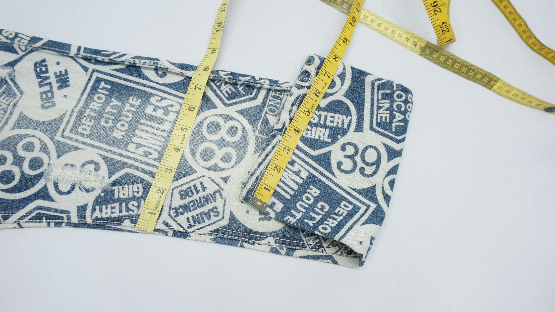 Japanese Brand GRAZIE Detroit City Overprint Distressed Women's Denim Size 29" - 16 Thumbnail