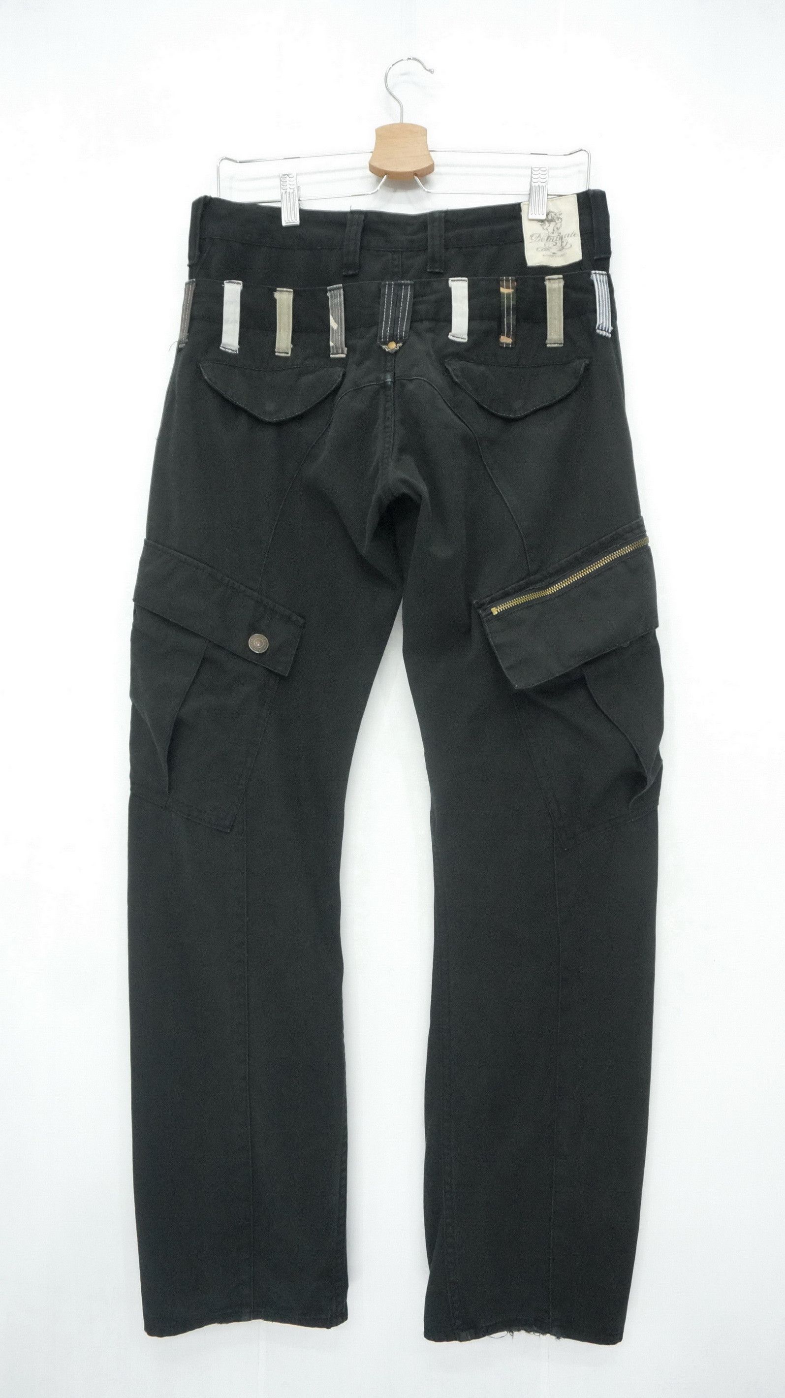 image of Handcrafted Dominate Double Waist Damaged Worn Cargo in Black, Men's (Size 30)