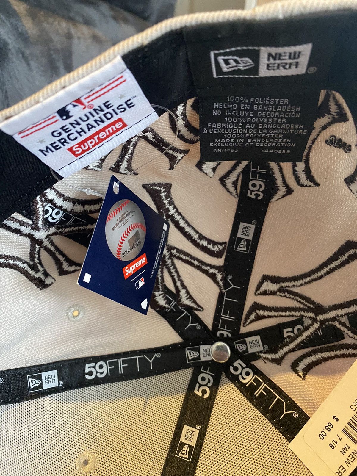 New Era × New York Yankees × Supreme Supreme New York Yankees Box Logo New Era Tan Size ONE SIZE - 6 Thumbnail