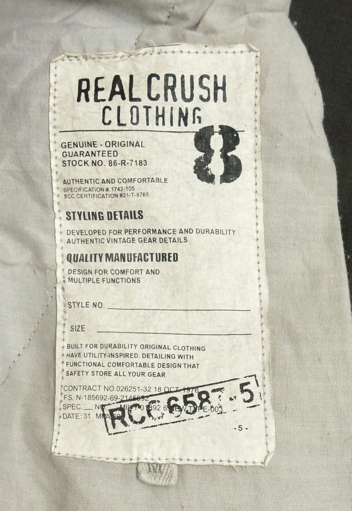 Japanese Brand 🔥REAL CRUSH CLOTHING 8 Pockets Tactical Worn Cargo Pants Size US 30 / EU 46 - 20 Thumbnail