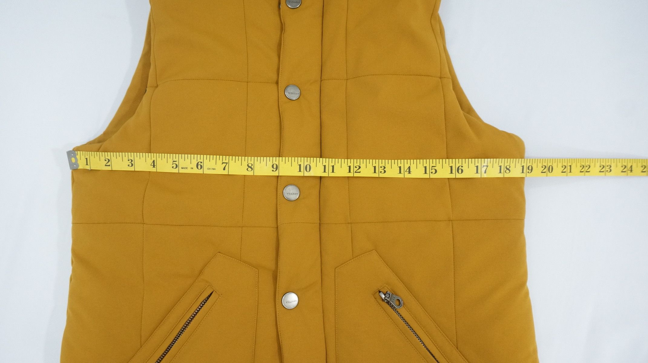 Japanese Brand Japanese TYANDY Mustard Padded Puffer Vest Size US XS / EU 42 / 0 - 13 Thumbnail