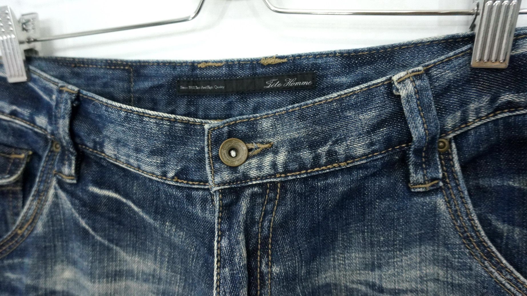 Issey Miyake 🔥TETE HOMME Twisted Seam Flared Lowrise Jeans Size US 33 - 10 Thumbnail