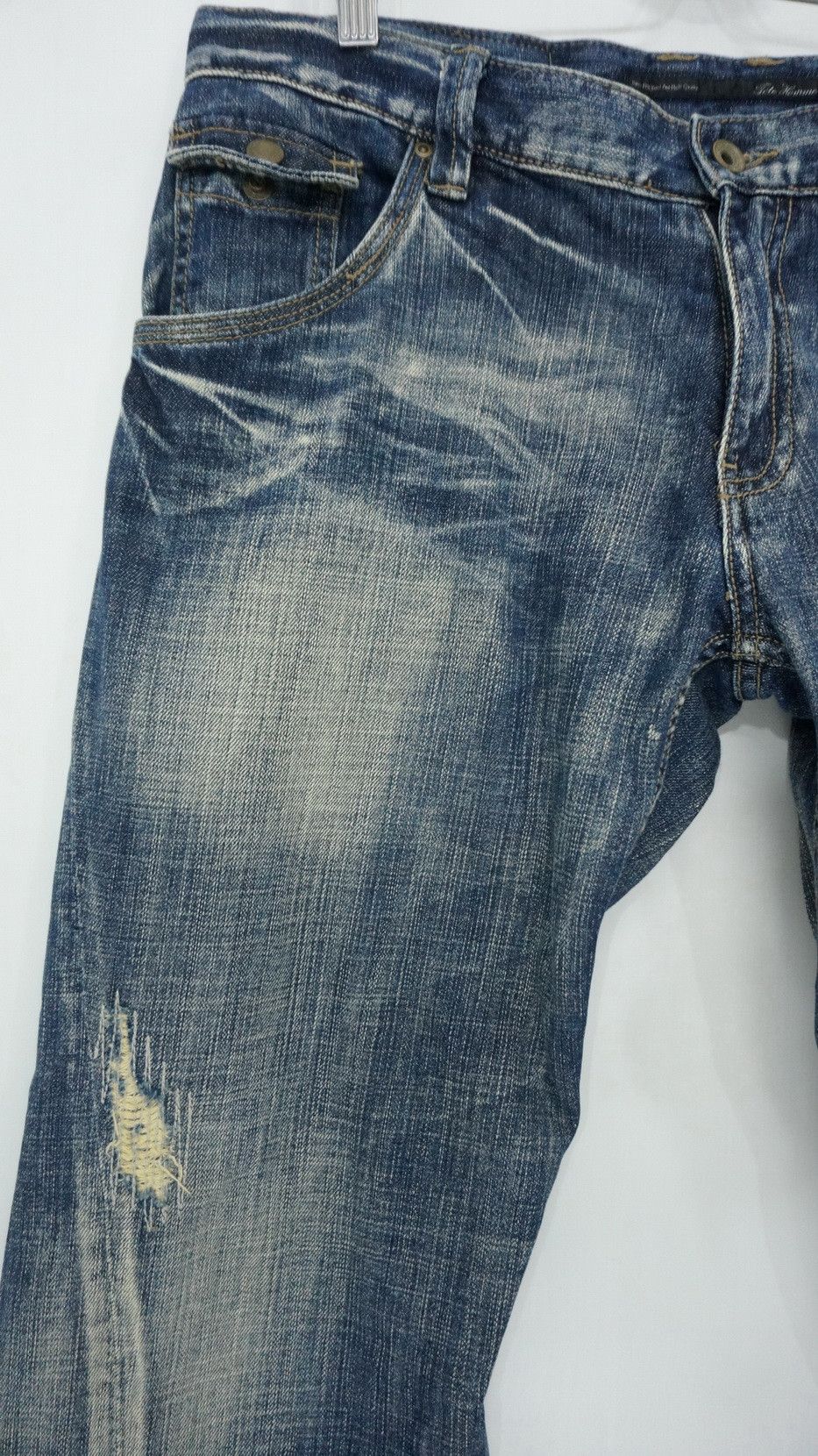 Issey Miyake 🔥TETE HOMME Twisted Seam Flared Lowrise Jeans Size US 33 - 7 Thumbnail