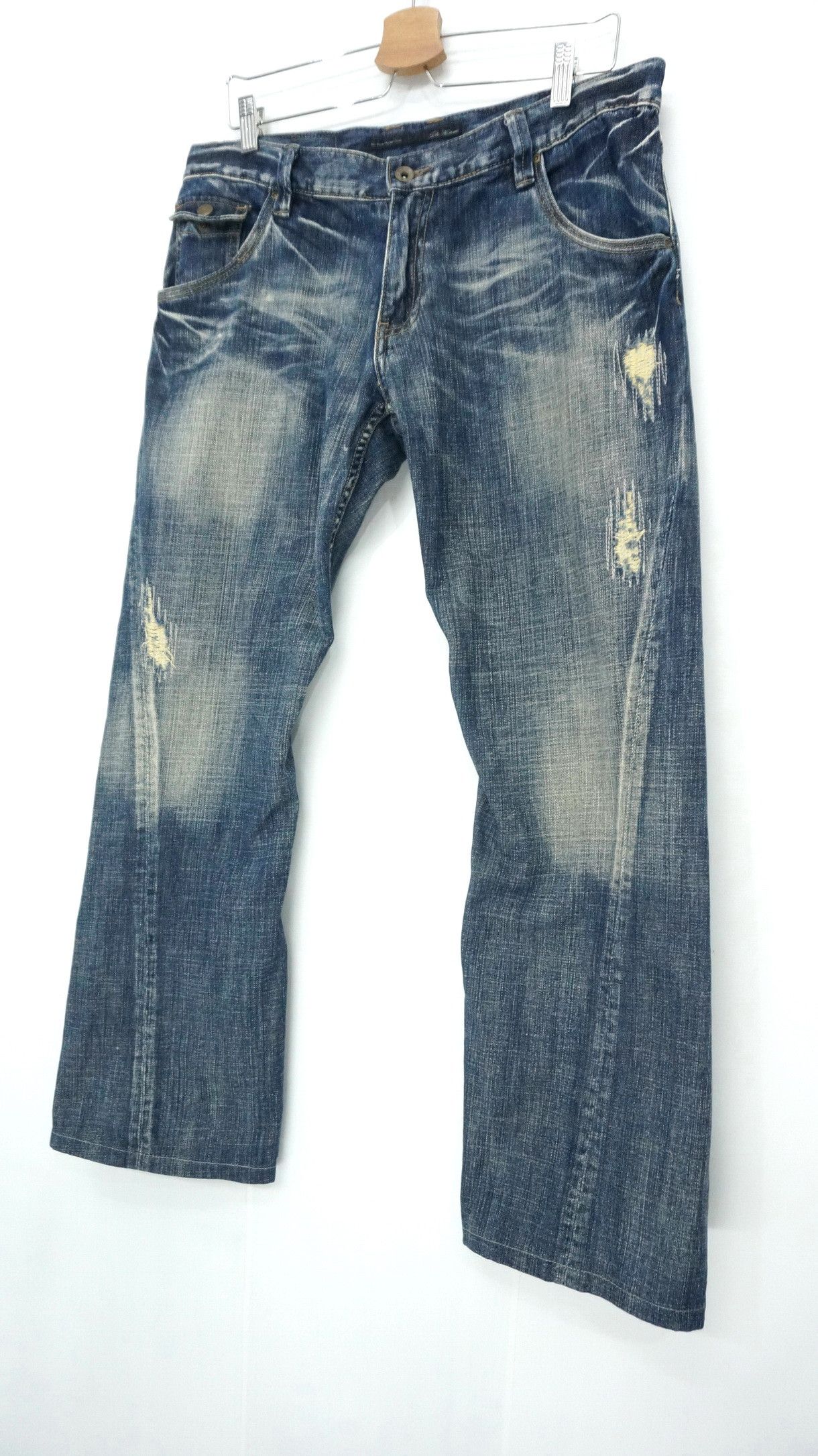 Issey Miyake 🔥TETE HOMME Twisted Seam Flared Lowrise Jeans Size US 33 - 6 Thumbnail