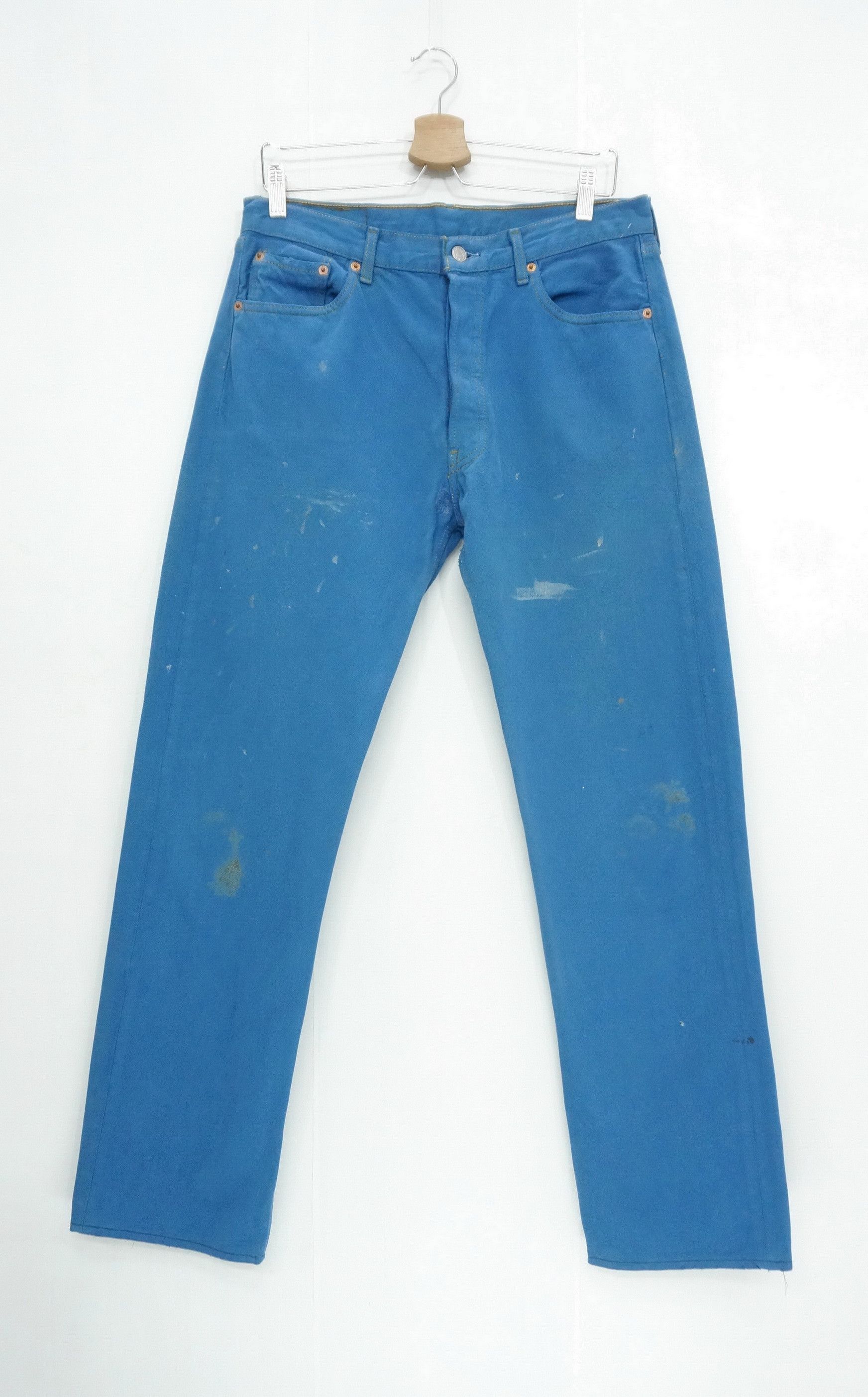 image of Levis 501 Vintage 90's Dirty Mudwash Colored Denim Lf19 in Blue, Men's (Size 33)