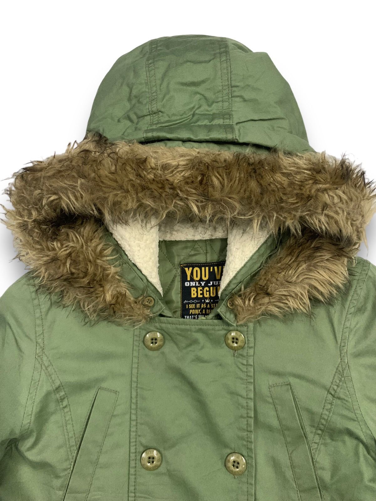 If Six Was Nine Japanese Brand Faux Fur Hooded Bondage Punk Parka Jacket Size US S / EU 44-46 / 1 - 5 Thumbnail