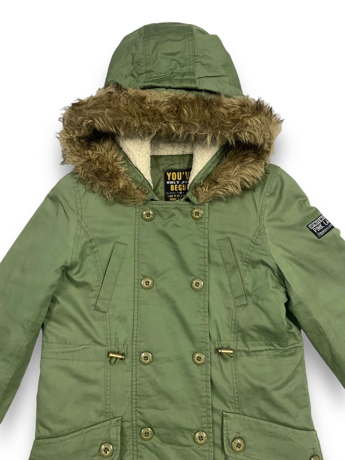 If Six Was Nine Japanese Brand Faux Fur Hooded Bondage Punk Parka Jacket Size US S / EU 44-46 / 1 - 4 Thumbnail