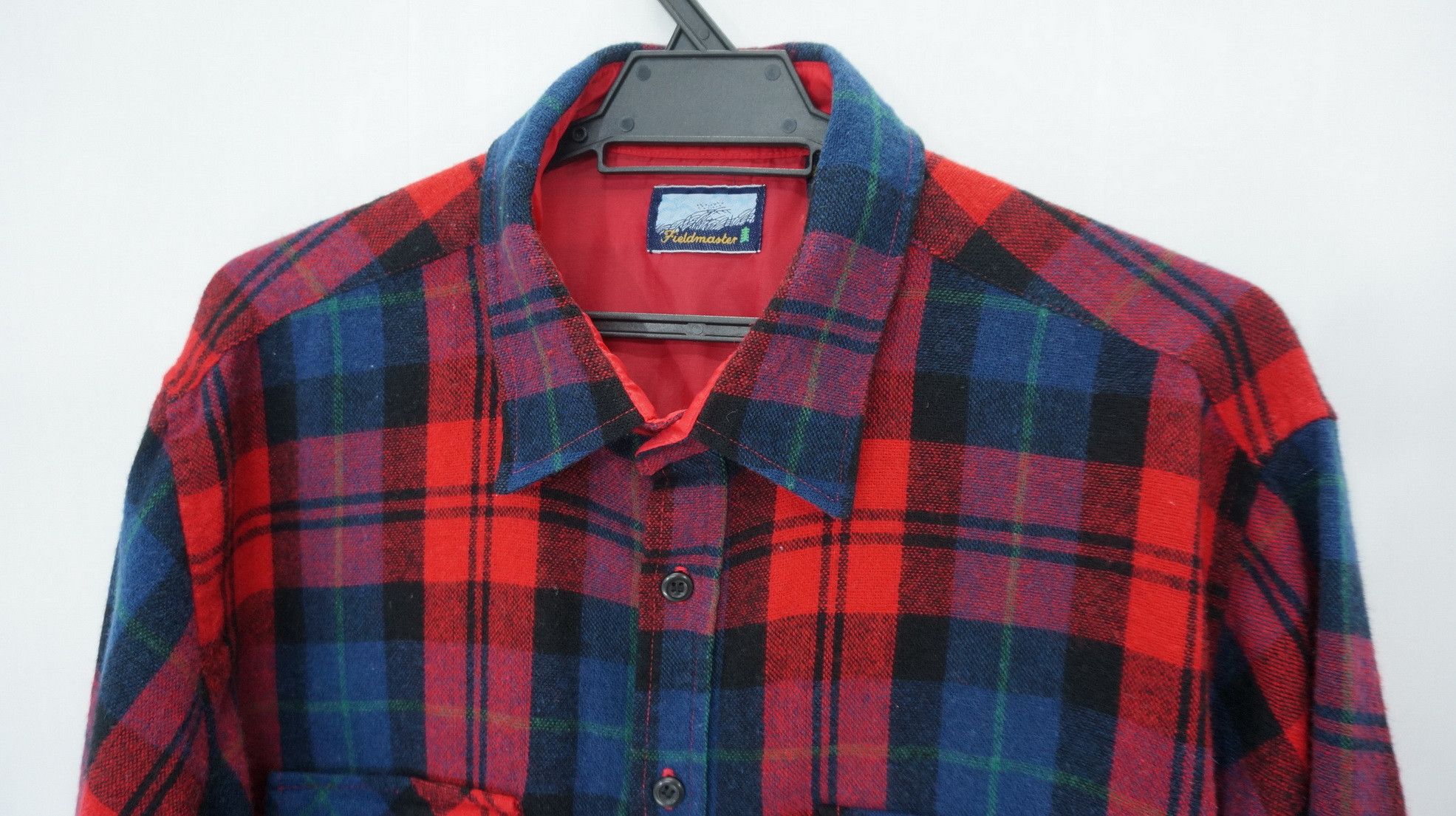 Flannel Vintage FIELDMASTER Tartan Plaid Wool Acrylic Flannel Size US XL / EU 56 / 4 - 4 Thumbnail