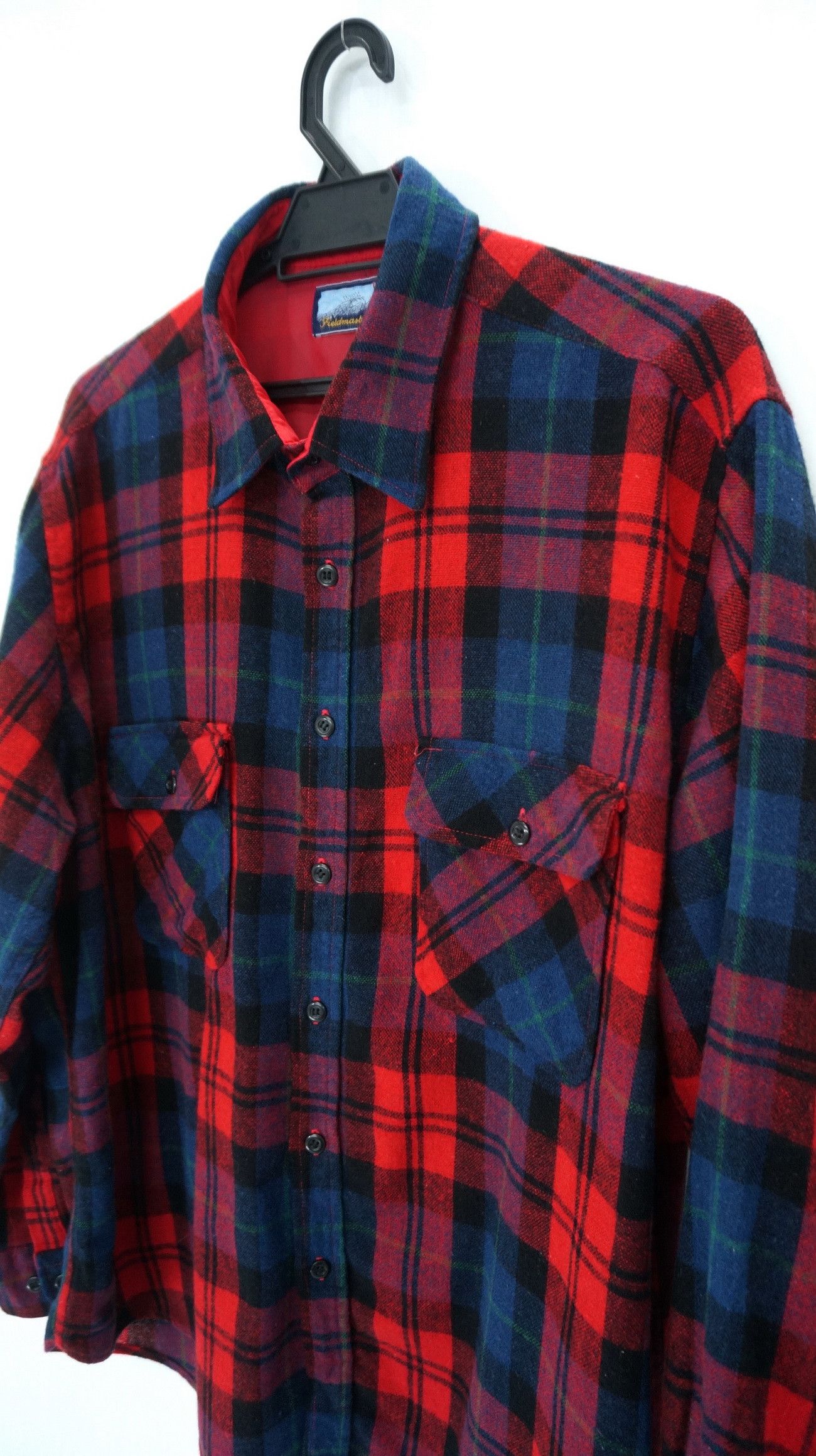 Flannel Vintage FIELDMASTER Tartan Plaid Wool Acrylic Flannel Size US XL / EU 56 / 4 - 3 Thumbnail