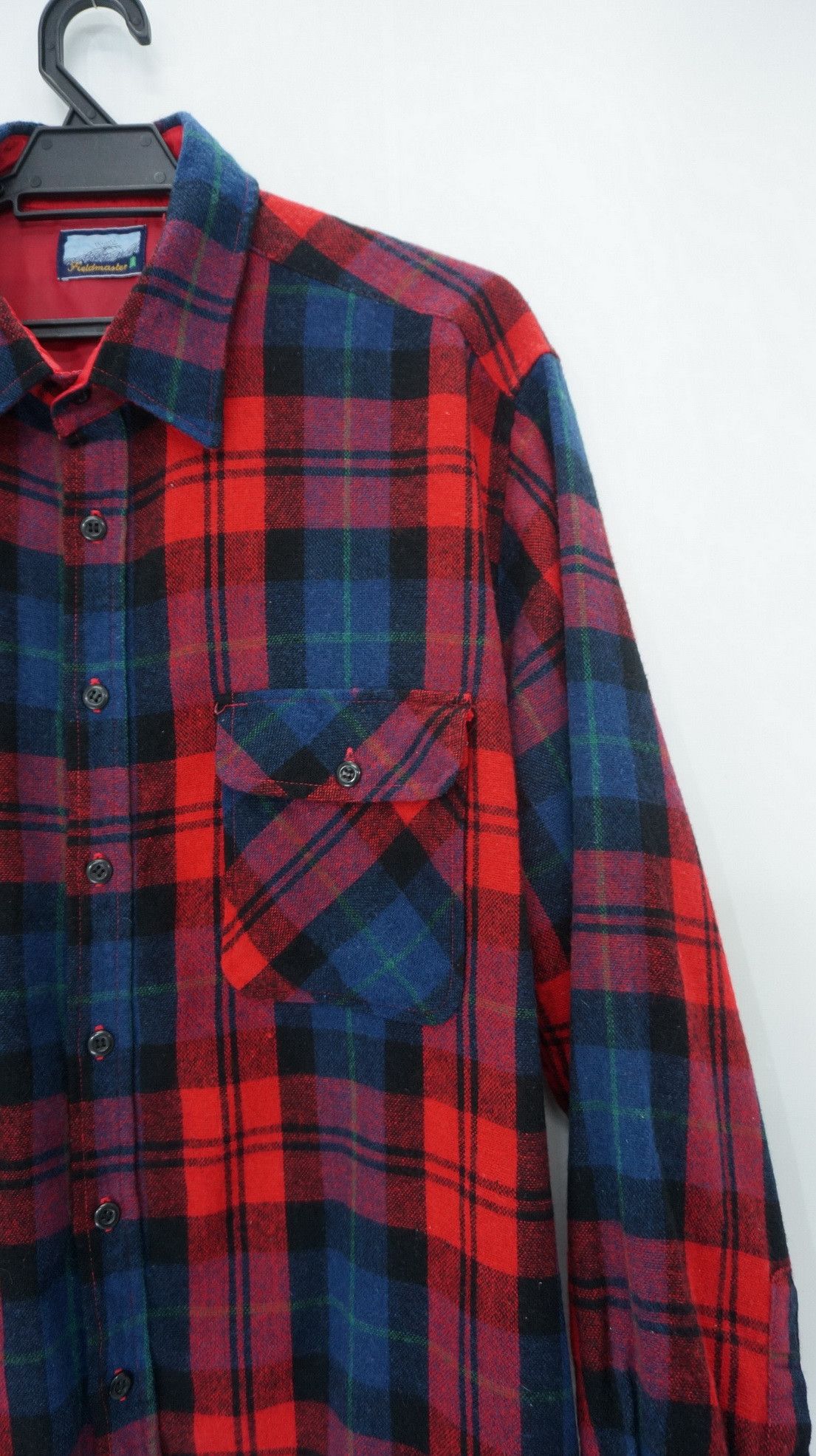 Flannel Vintage FIELDMASTER Tartan Plaid Wool Acrylic Flannel Size US XL / EU 56 / 4 - 5 Thumbnail