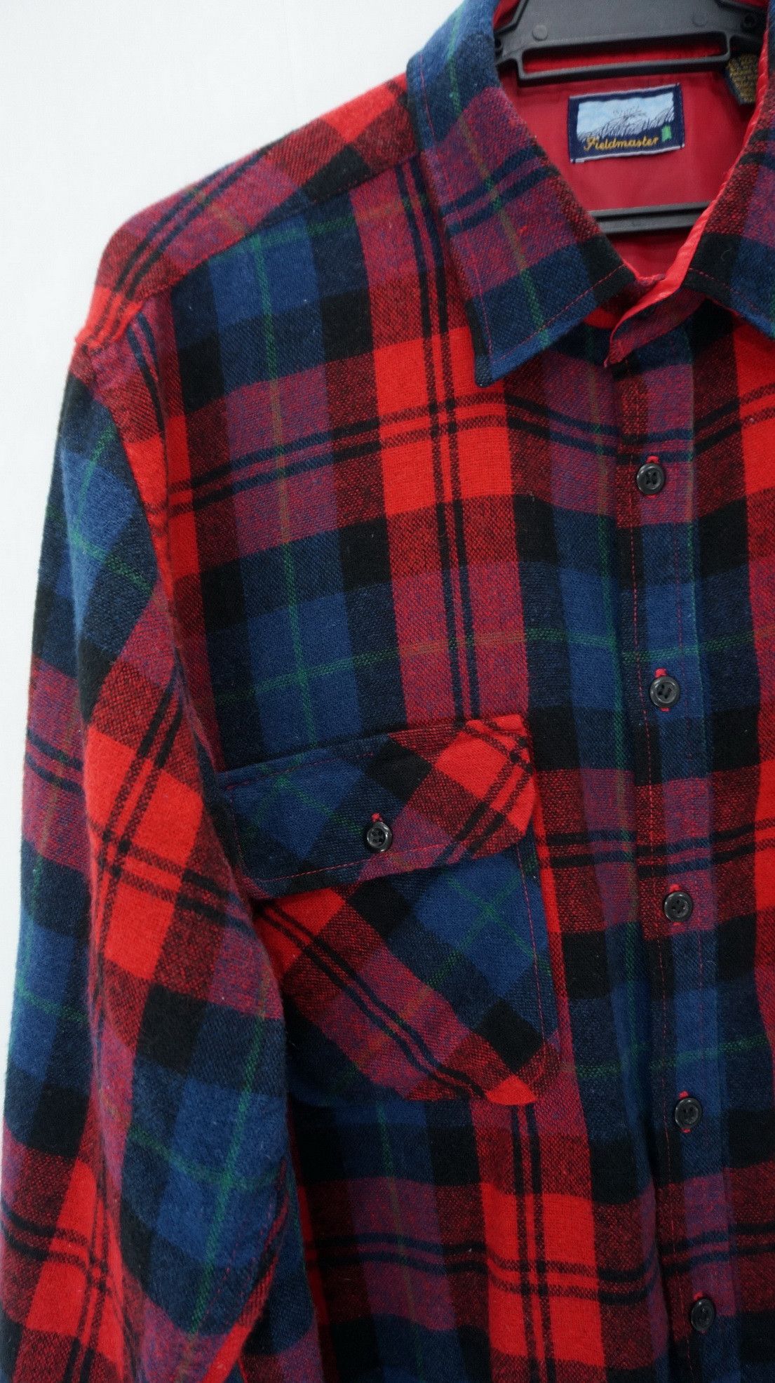Flannel Vintage FIELDMASTER Tartan Plaid Wool Acrylic Flannel Size US XL / EU 56 / 4 - 6 Thumbnail