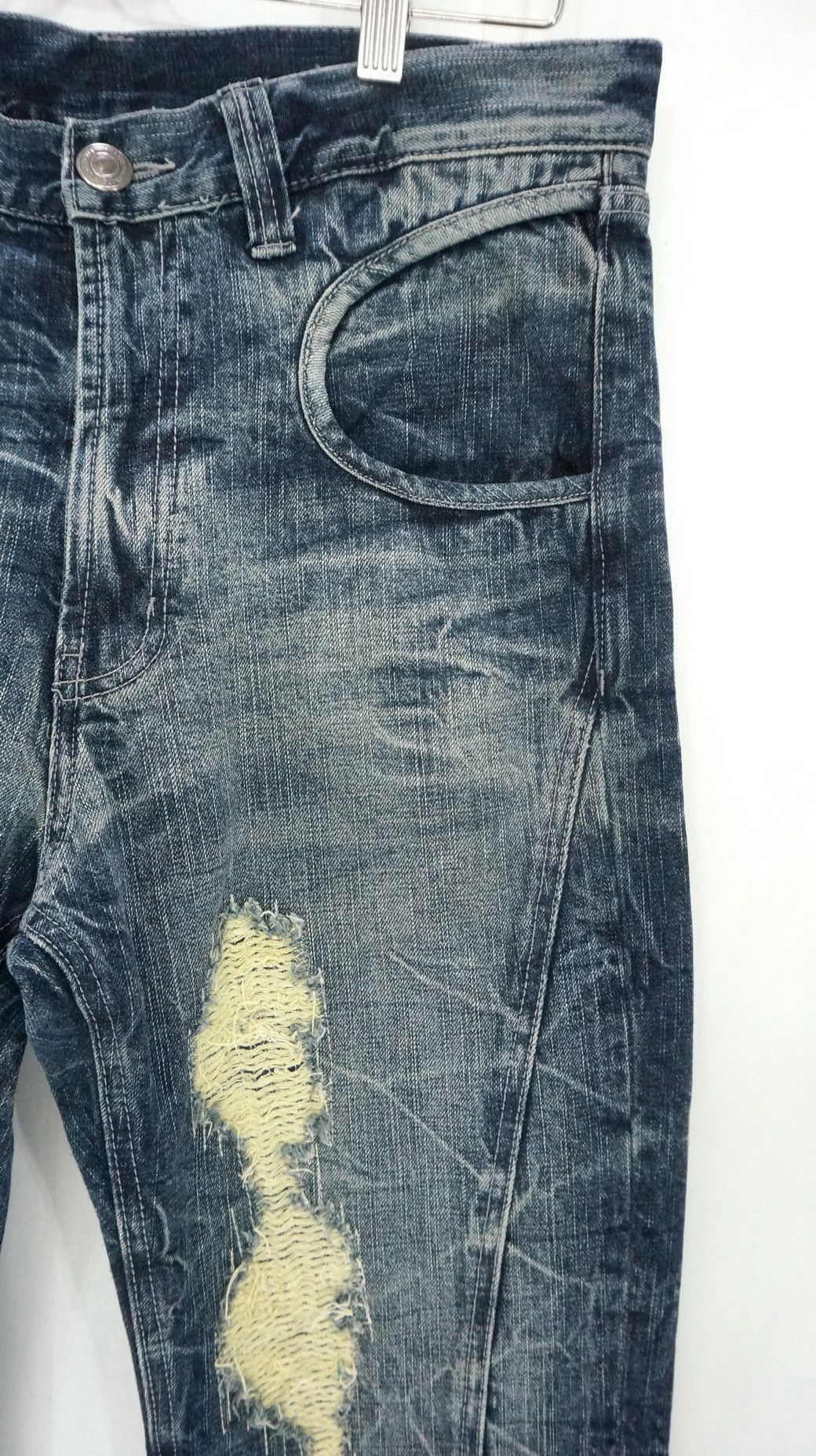 Japanese Brand Vintage Japanese Brand ANN DO Boro Tribal Flared Jeans Size US 32 / EU 48 - 5 Thumbnail