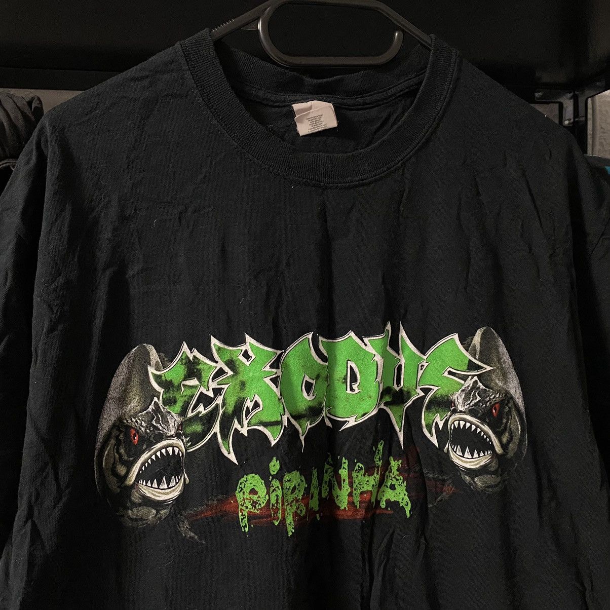 Band Tees VINTAGE EXODUS PIRANHA ATTACK OVER EUROPE TOUR T SHIRT Size US L / EU 52-54 / 3 - 3 Thumbnail