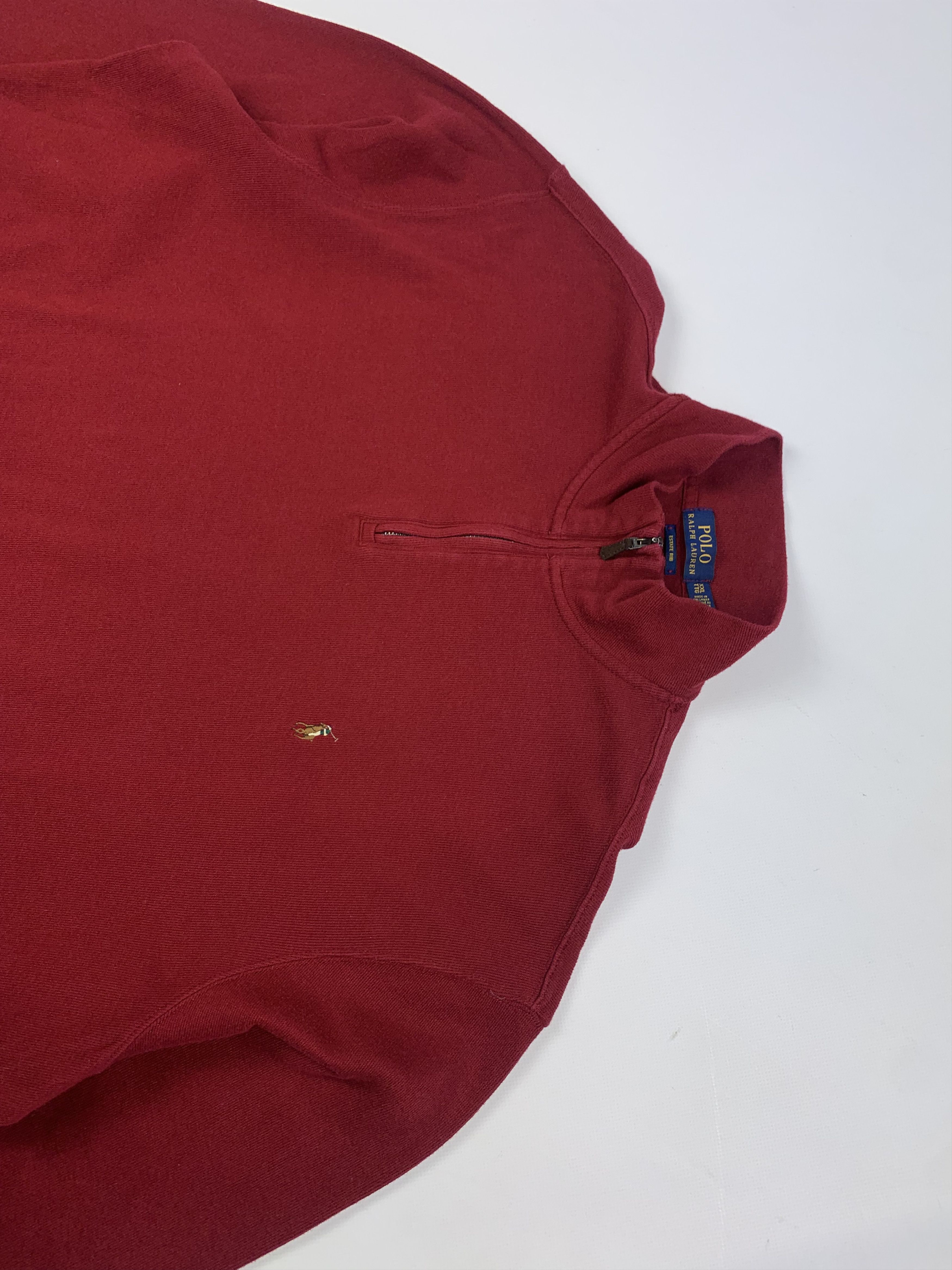 Polo Ralph Lauren Polo by Ralph Lauren 1/4 zip sweater pullover burgundy Size US XXL / EU 58 / 5 - 2 Thumbnail
