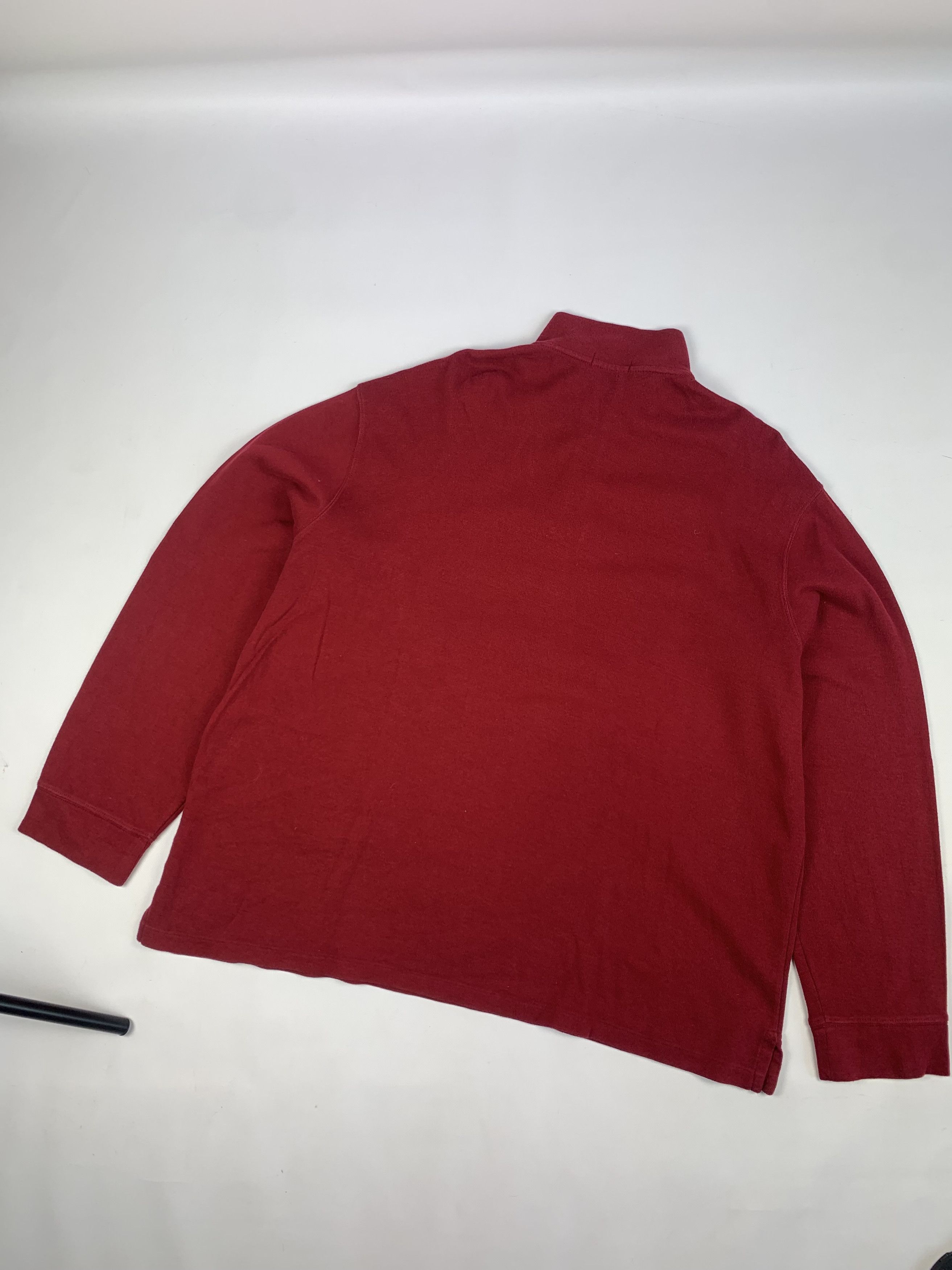 Polo Ralph Lauren Polo by Ralph Lauren 1/4 zip sweater pullover burgundy Size US XXL / EU 58 / 5 - 4 Thumbnail