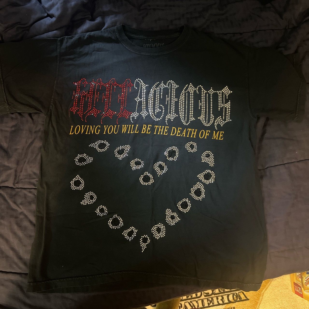 Designer × Vintage 1lilpsycho Death of Me Tee by Lance Jordan Size US M / EU 48-50 / 2 - 1 Thumbnail