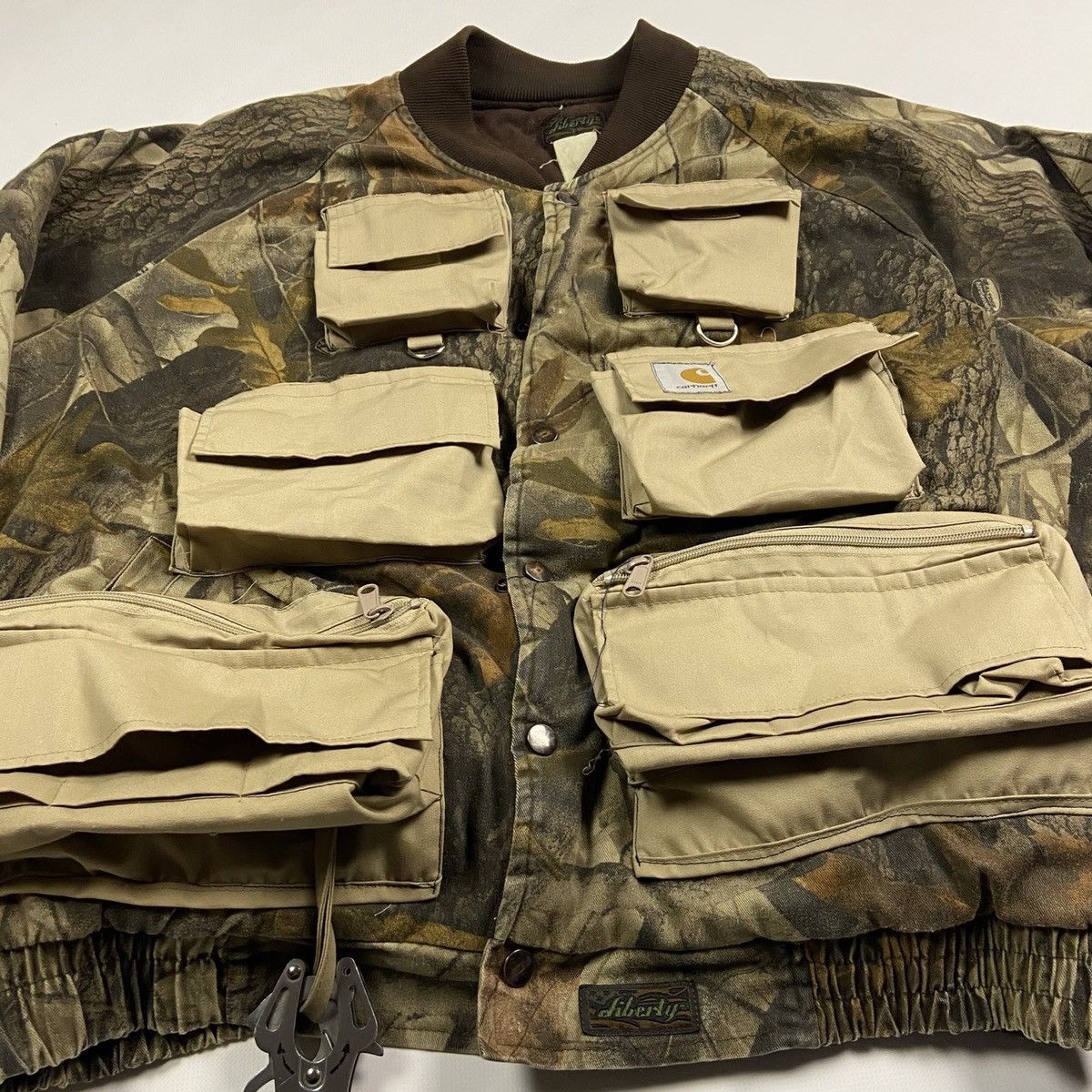 Carhartt CARHARTT MULTIPOCKET 1990s CAMO CUSTOM RARE HANDMADE JACKET Size US XL / EU 56 / 4 - 4 Thumbnail