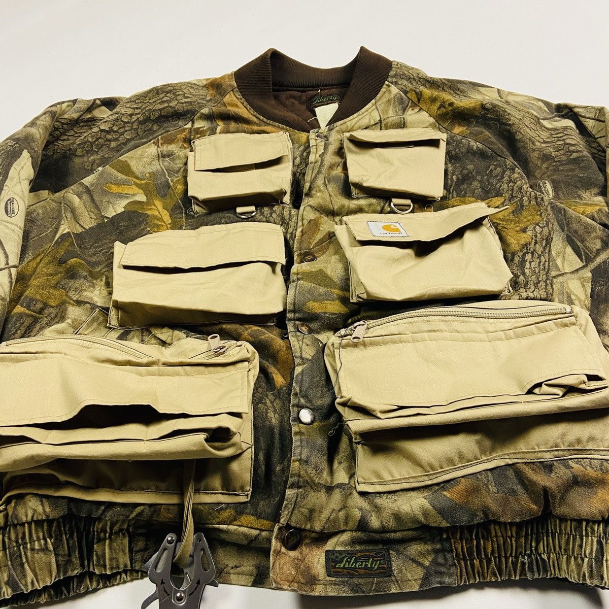 Carhartt CARHARTT MULTIPOCKET 1990s CAMO CUSTOM RARE HANDMADE JACKET Size US XL / EU 56 / 4 - 3 Thumbnail